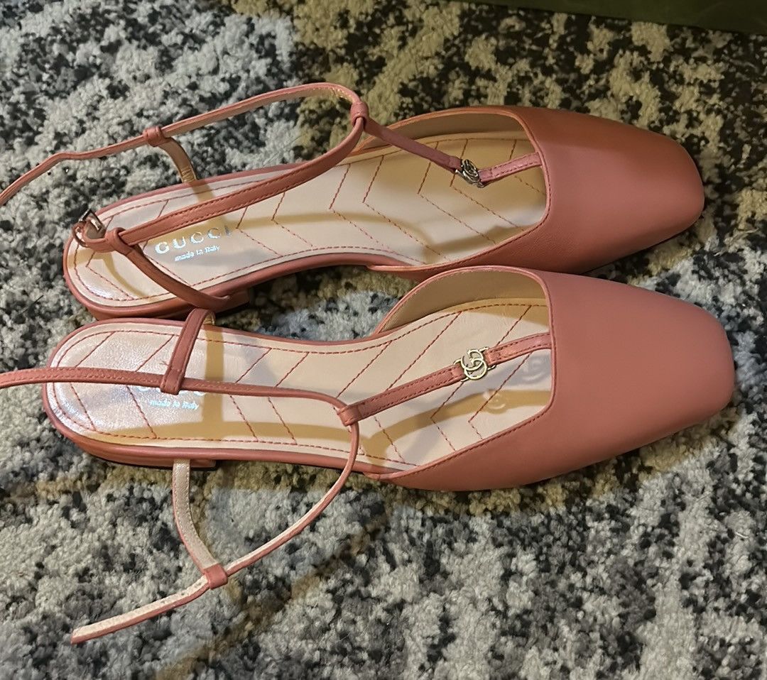Gucci Gucci Double G Leather T-Strap ballerinas Ballet Flat Size US 8.5 / IT 38.5 - 11 Thumbnail