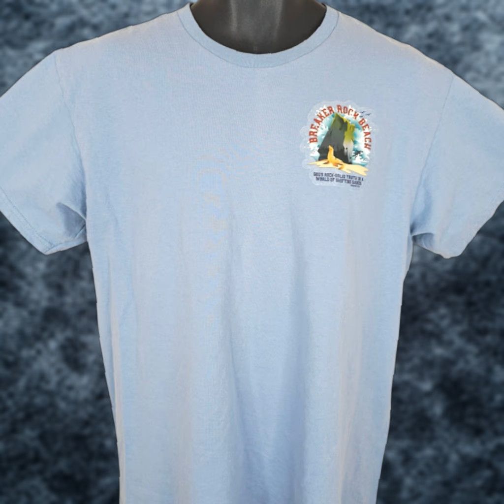 Gildan Christian T Shirt Mens L Blue Breaker Rock Beach Vacation Bible School Shirt Mens L Blue Breaker Rock Beach Vacation Bible School Shirt Size US L / EU 52-54 / 3 - 1 Thumbnail