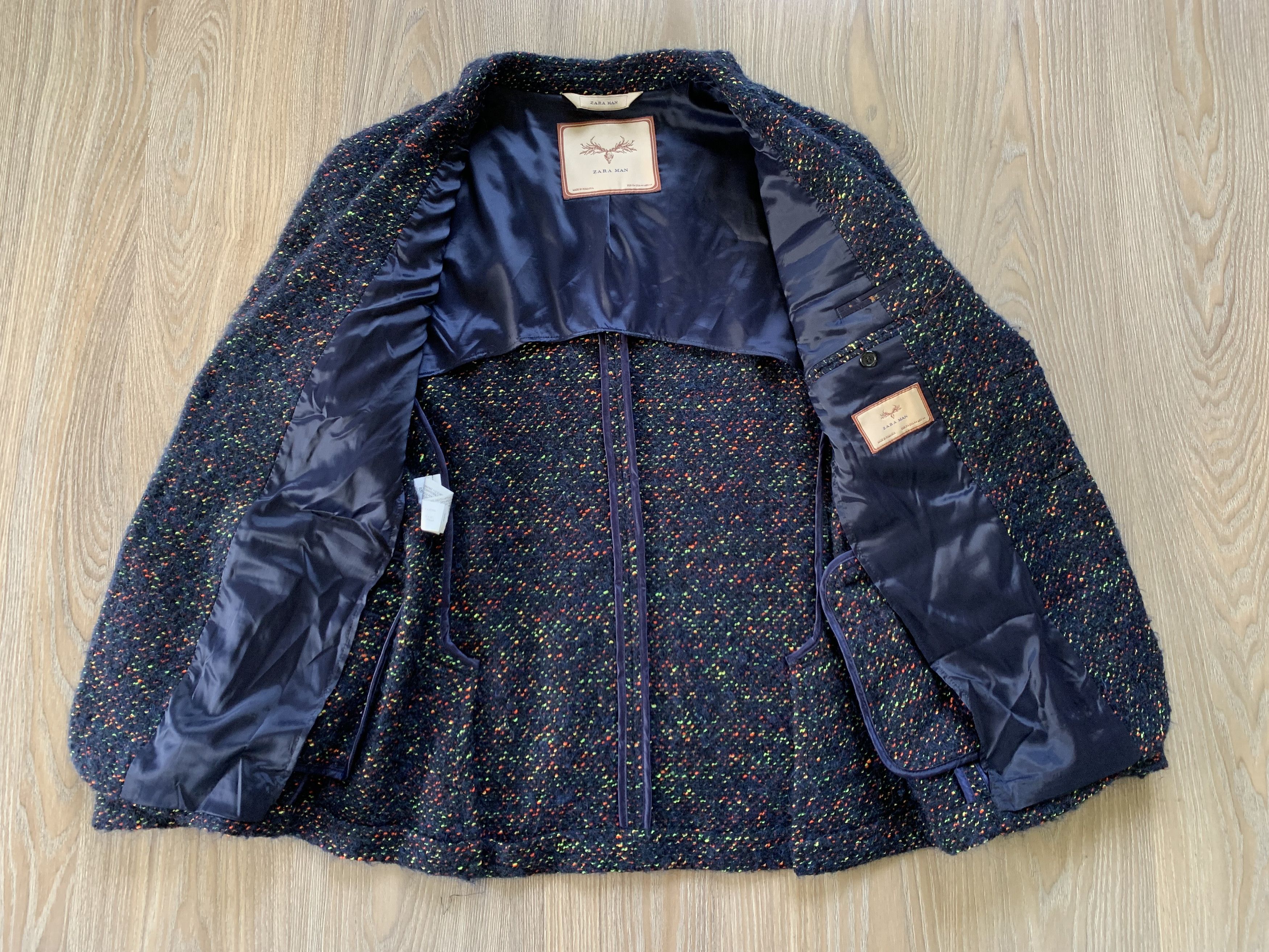 Zara Zara Man Casual Tweed Blazer Jacket Size 44L - 4 Thumbnail