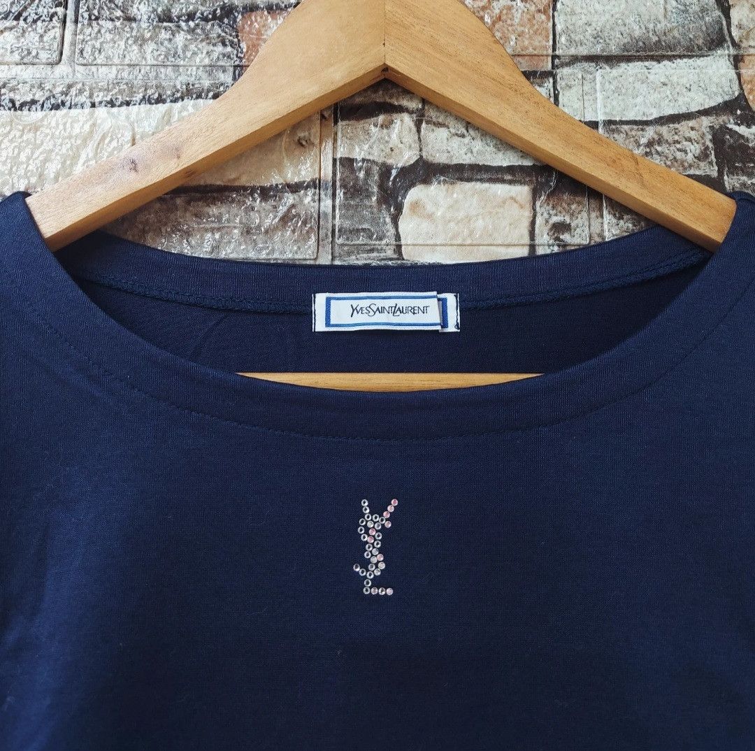 Yves Saint Laurent Vintage Yves Saint Laurent Rhinestone Logo Size M / US 6-8 / IT 42-44 - 3 Thumbnail