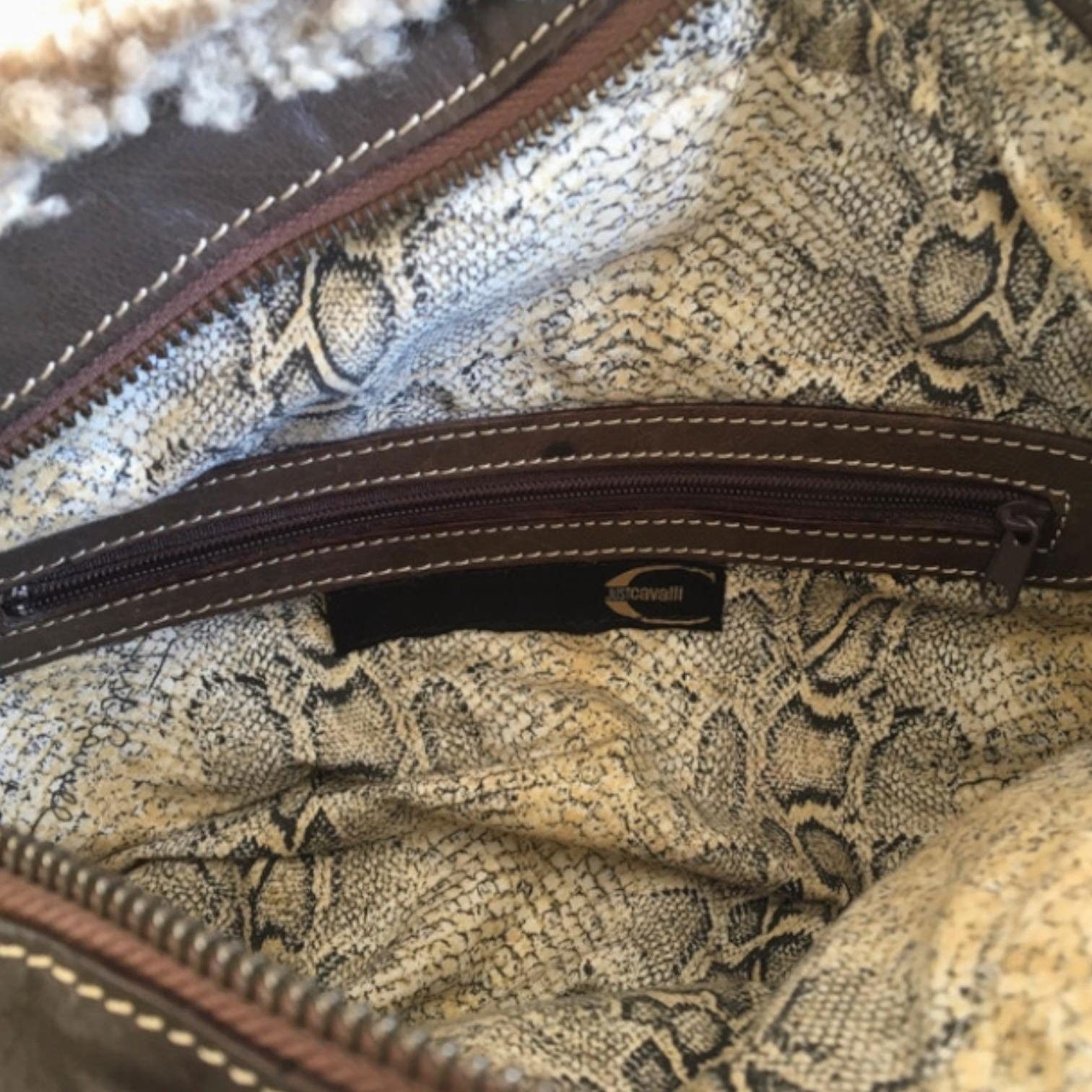 Roberto Cavalli The Cavalli Furry Leather Bag Size ONE SIZE - 4 Thumbnail