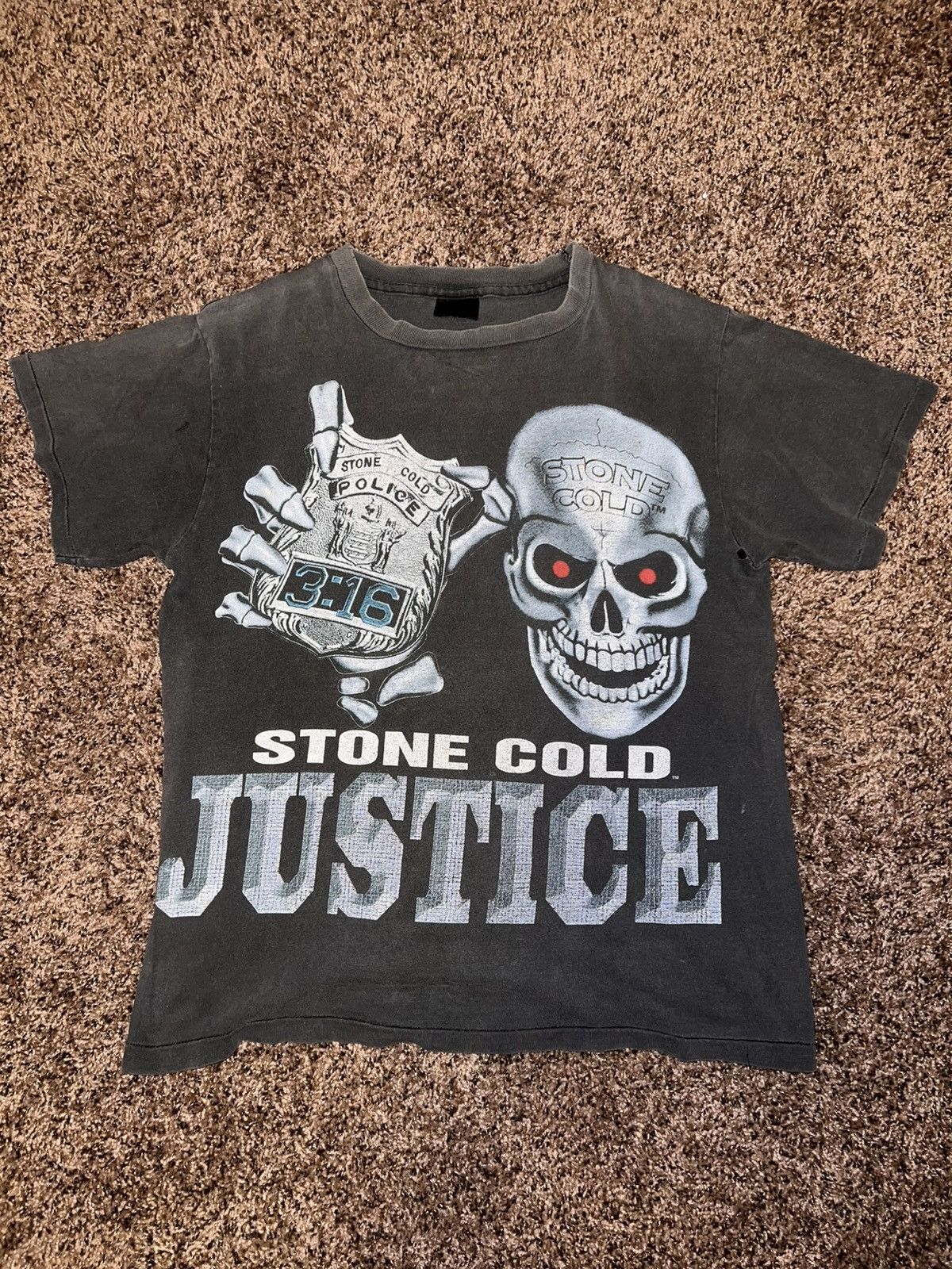 WWF Vintage Stone Cold Steve Austin shirt Size US L / EU 52-54 / 3 - 3 Thumbnail