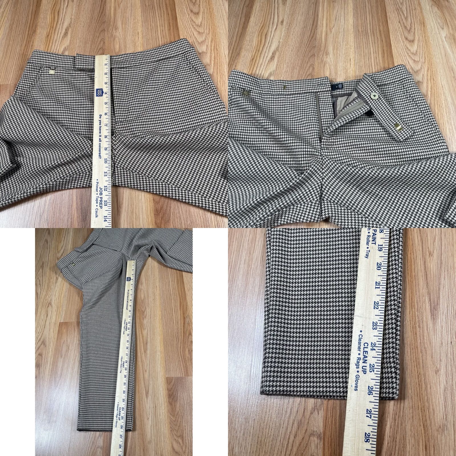 Ralph Lauren Lauren Ralph Lauren Pants Womens M Medium Check Flat Front Chino Dress Slacks Size 32" / US 10 / IT 46 - 8 Thumbnail