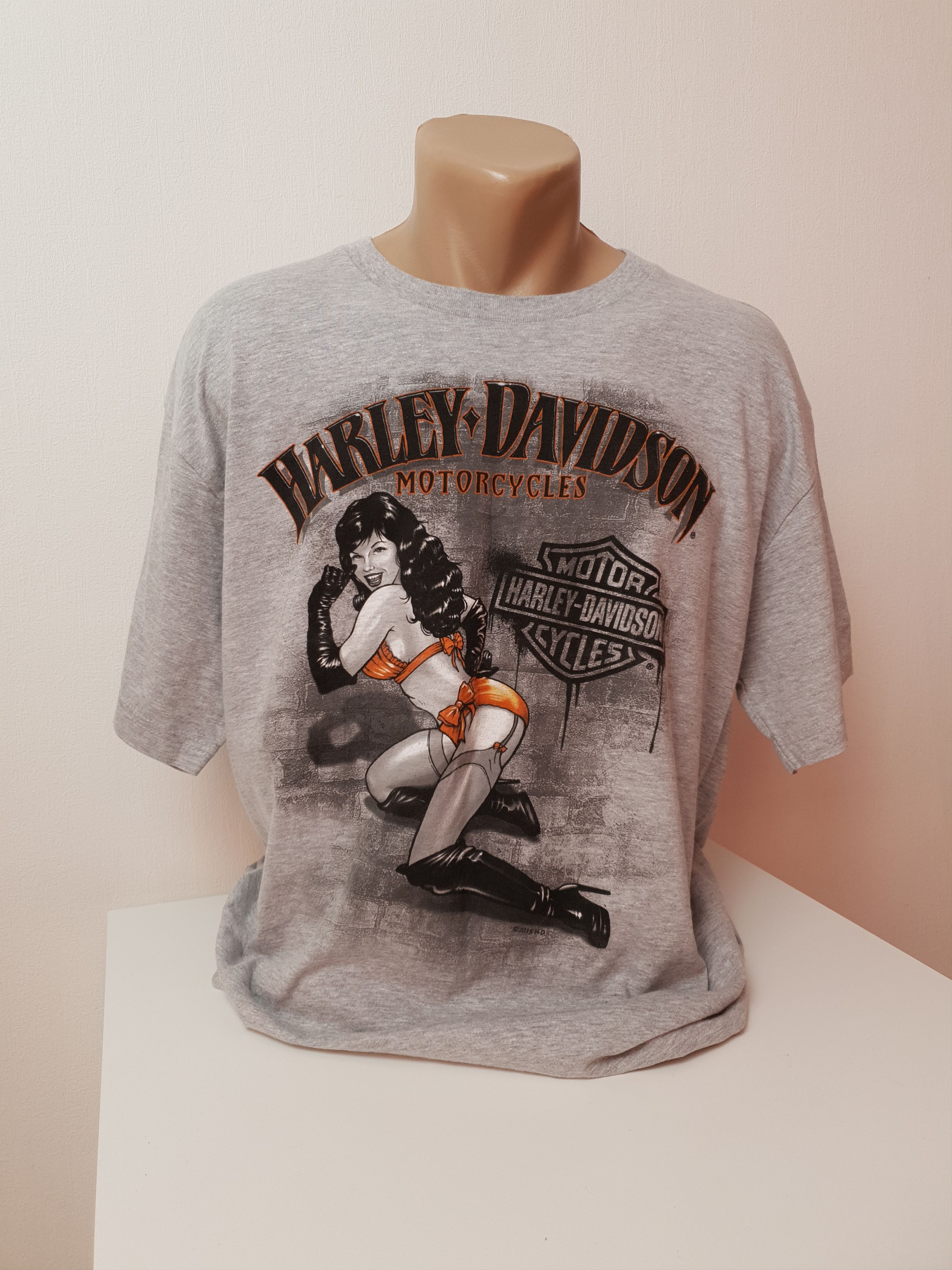 Harley Davidson Harley Davidson RK Stratman Inc T Shirt Gray Big Logo Size US XL / EU 56 / 4 - 5 Thumbnail
