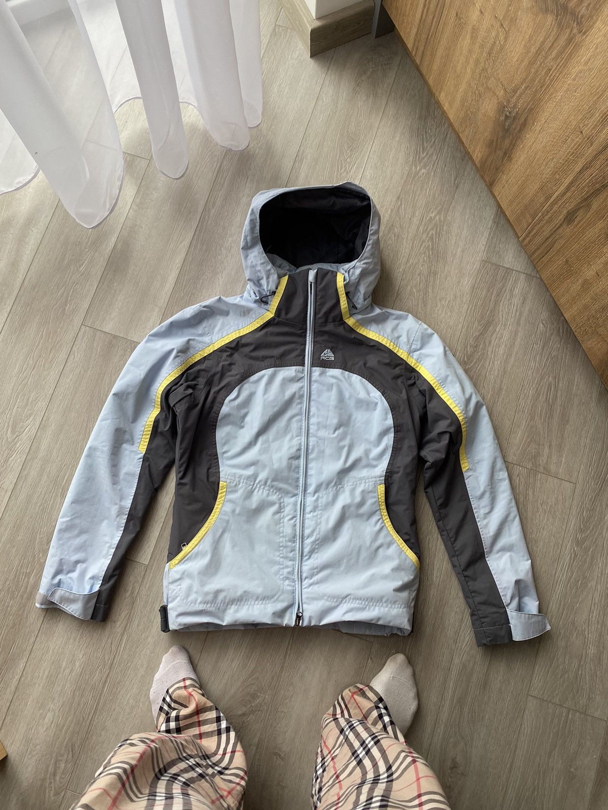 Nike × Nike ACG × Vintage Nike ACG Vintage Grey Baby Blue Tech Windbreaker Jacket Size M / US 6-8 / IT 42-44 - 2 Thumbnail