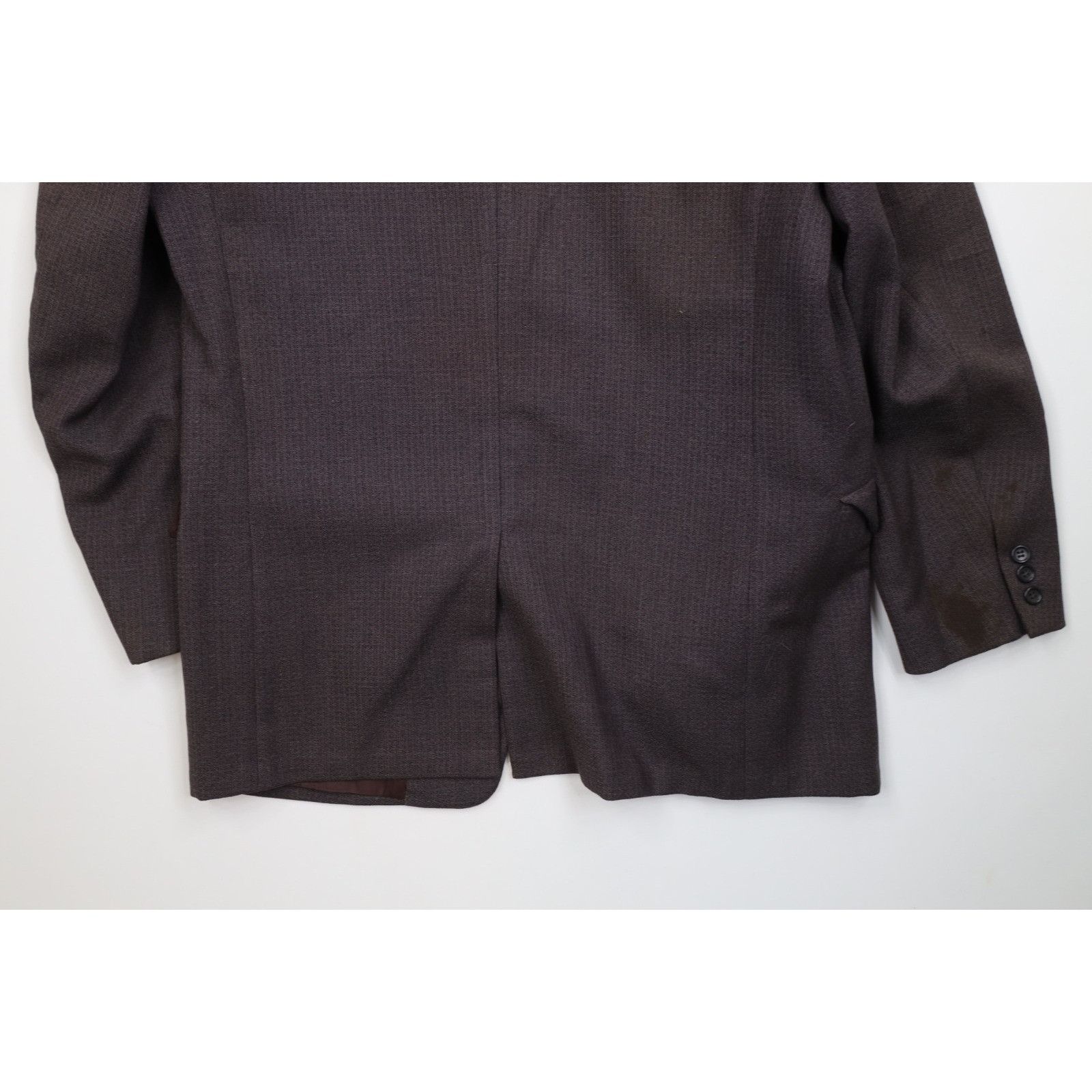 Vintage Vintage 50s 60s Rockabilly Heavy 2 Piece Wool Suit Brown Size 40R - 11 Thumbnail