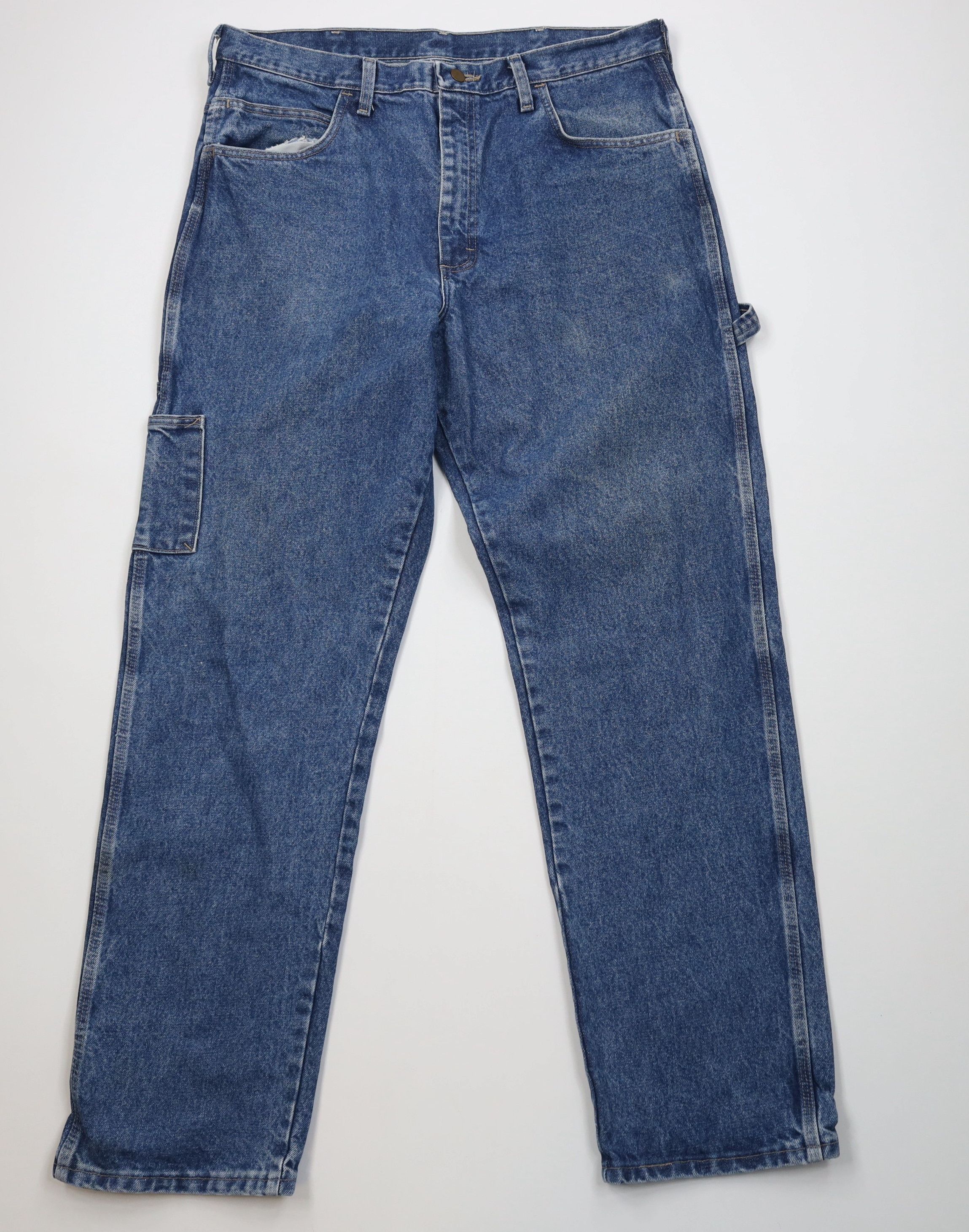 Vintage Bulwark FR Fire Flame Resistant Wide Leg Denim Jeans Size US 38 / EU 54 - 1 Thumbnail