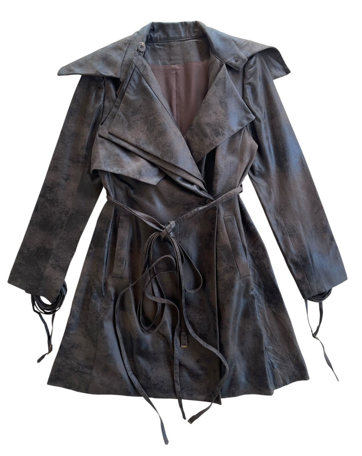 Japanese Brand Luxury Anndrhomme Moleskine Trench Coat Size S / US 4 / IT 40 - 6 Thumbnail