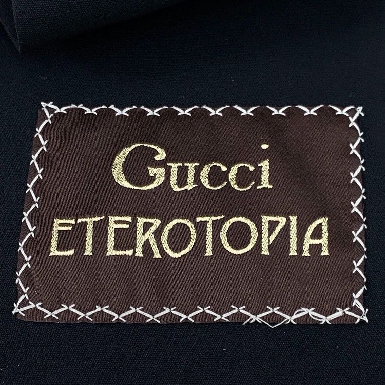 Gucci Gucci Black logo mulberry silk mixed wool casual trousers t Size US 36 / EU 52 - 5 Thumbnail