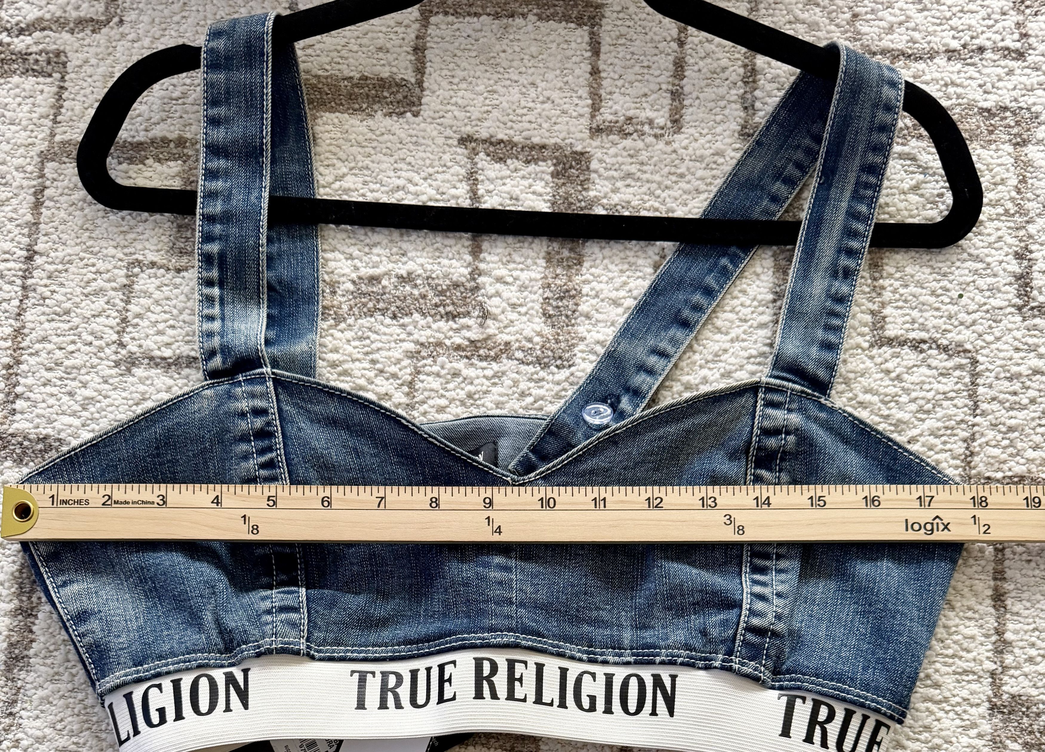 True Religion True Religion Blue Elastic Band Denim Bra Top Size M Size M / US 6-8 / IT 42-44 - 8 Thumbnail