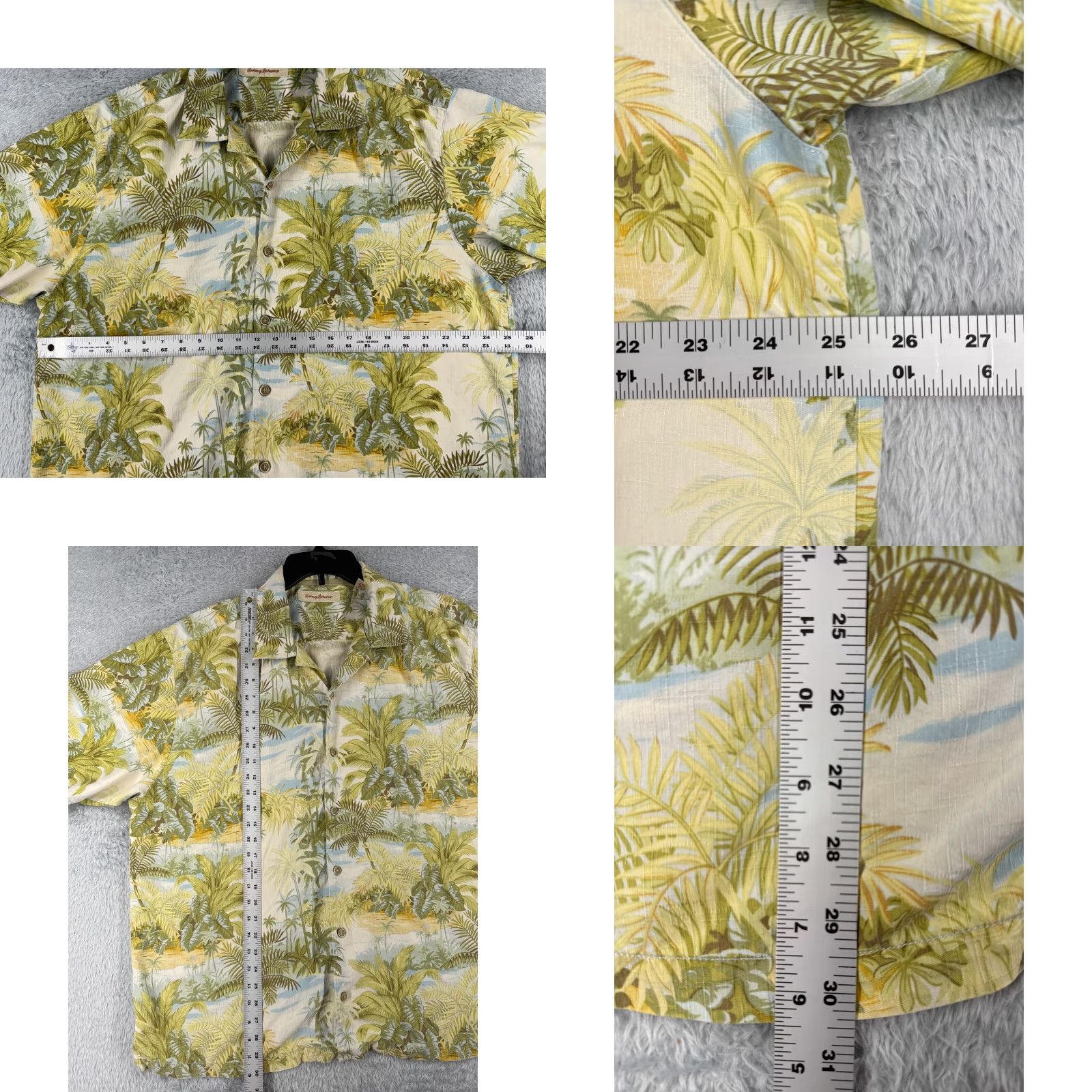 Tommy Bahama Tommy Bahama Shirt Men XL Green Palm Island Ocean Silk Hawaiian Size US XL / EU 56 / 4 - 8 Thumbnail