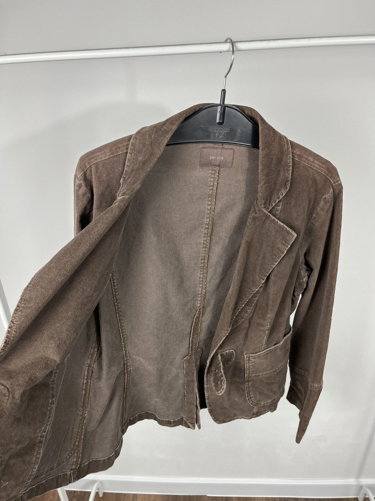 Other Vintage Brown Corduroy Womens Jacket Belted Blazer Size M / US 6-8 / IT 42-44 - 11 Thumbnail