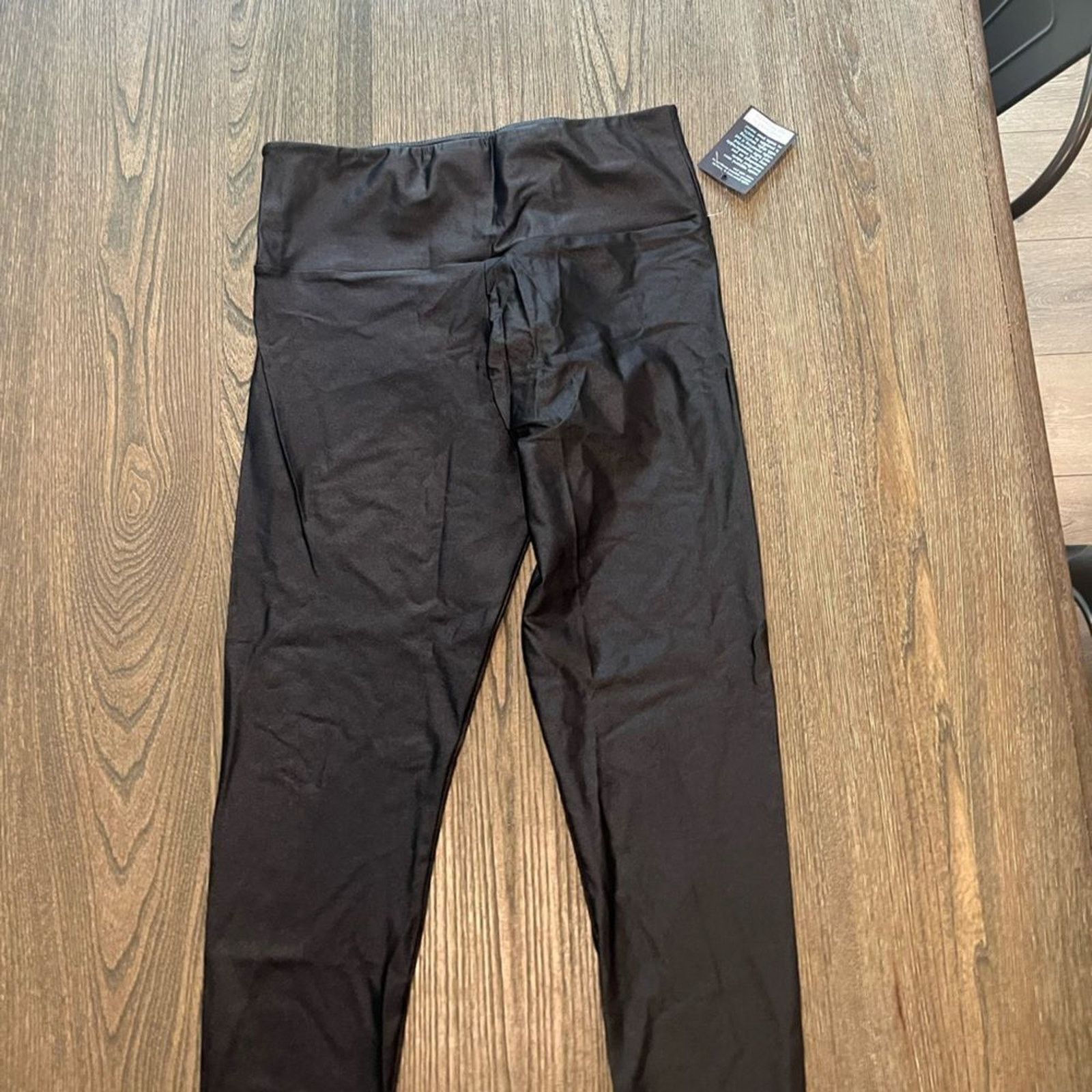 Vintage NWT Onzie Tonal High Rise Athletic Leggings Black Size XL Size 36" / US 14 / IT 50 - 3 Thumbnail