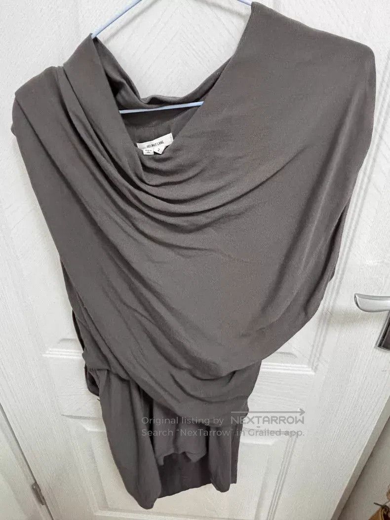 Helmut Lang Helmut Lang Grey asymmetric pleated dress Size M / US 6-8 / IT 42-44 - 1 Thumbnail