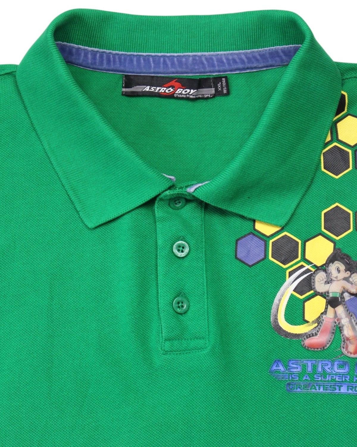 Hysteric Glamour 2000S TEZUKA PRODUCTIONS ASTRO BOY HEX GRID GREEN POLO Size US XL / EU 56 / 4 - 3 Thumbnail