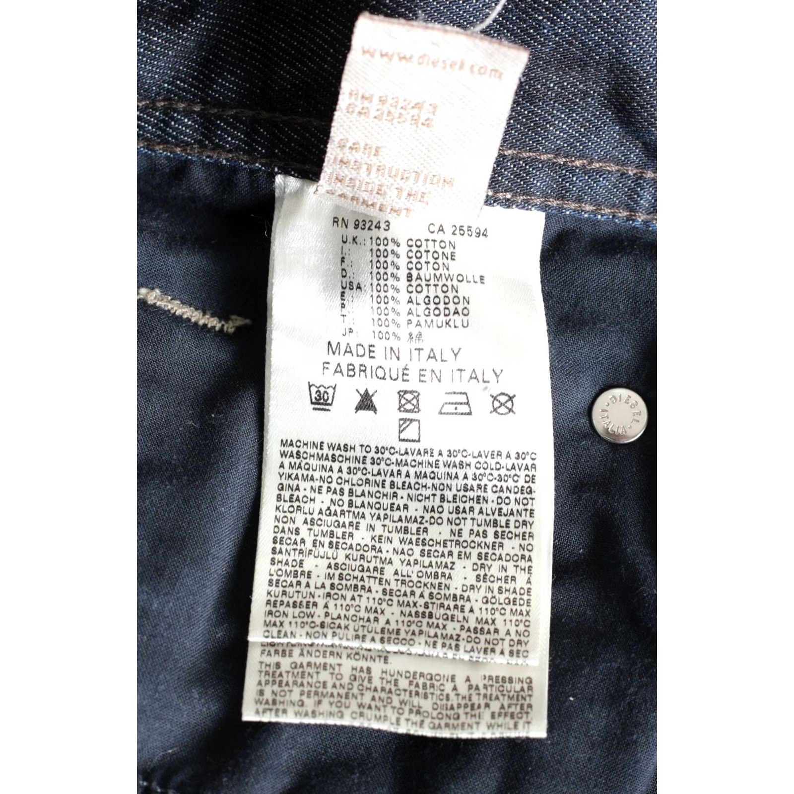 Diesel DIESEL Jeans Men Size 32/30 W32 L30 Regular Straight Blue Italy DZ8022 Size US 32 / EU 48 - 8 Thumbnail