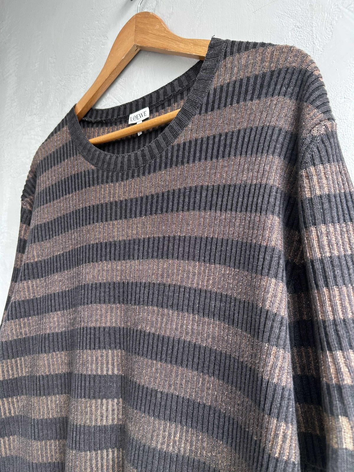 Loewe Loewe Side Slit Linen Striped Knit Size US M / EU 48-50 / 2 - 3 Thumbnail