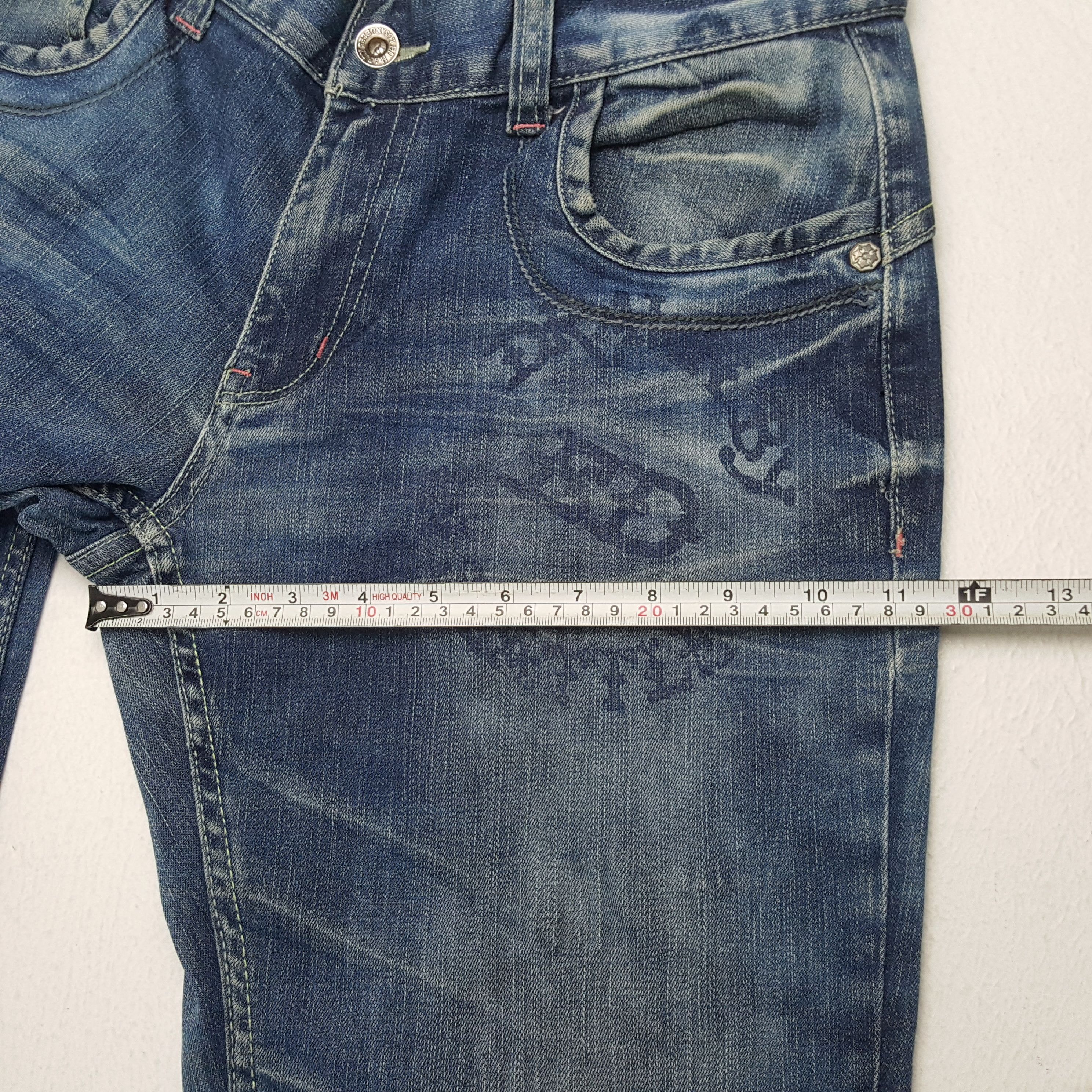 Christian Audigier × Ed Hardy × Vintage ED HARDY Skulls Design Rock Punk Streetwear Style Jeans Size US 32 / EU 48 - 9 Thumbnail