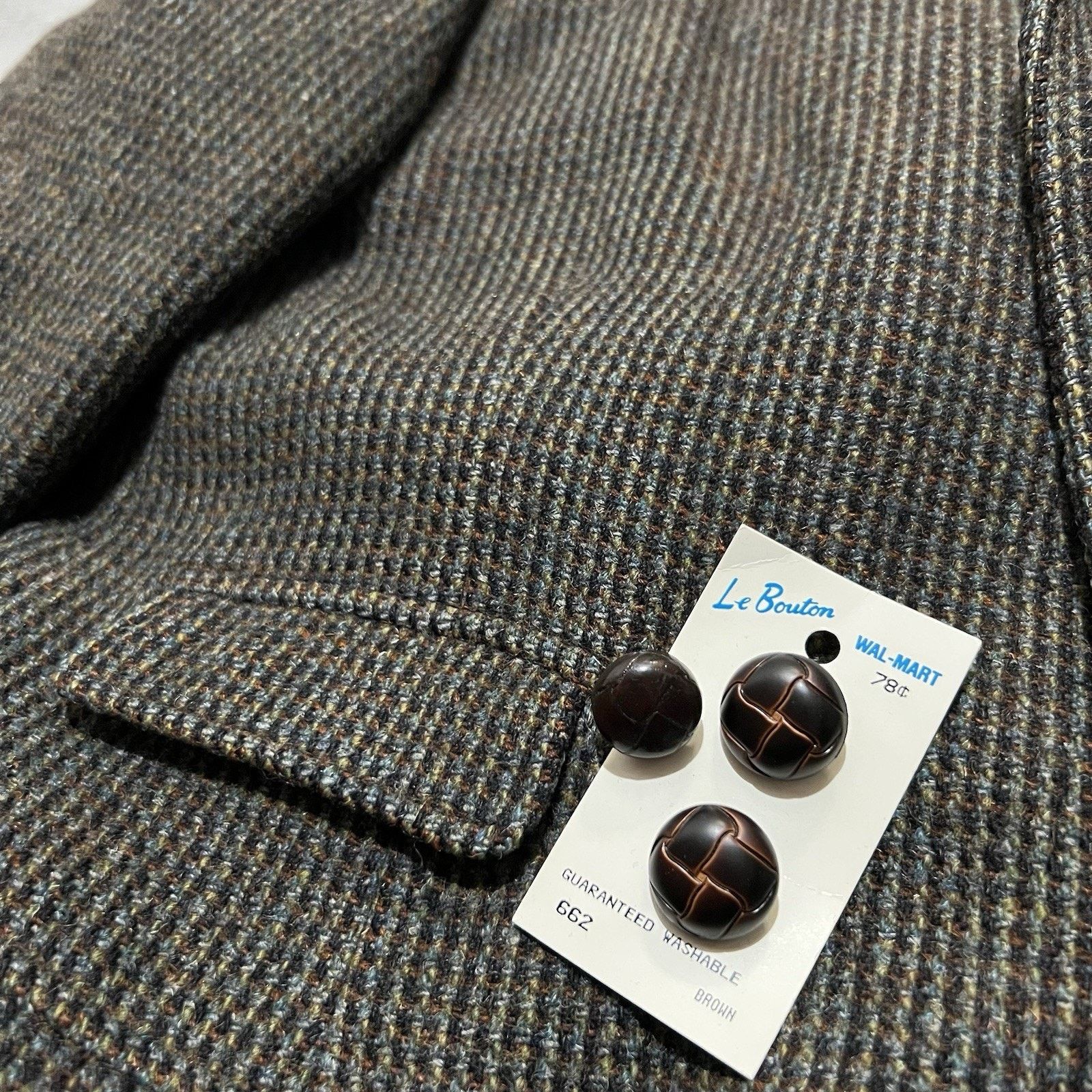 Vintage VTG Harris Tweed Dunn & Co Fleck Barleycorn Wool Blazer Coat Size 44R - 8 Thumbnail