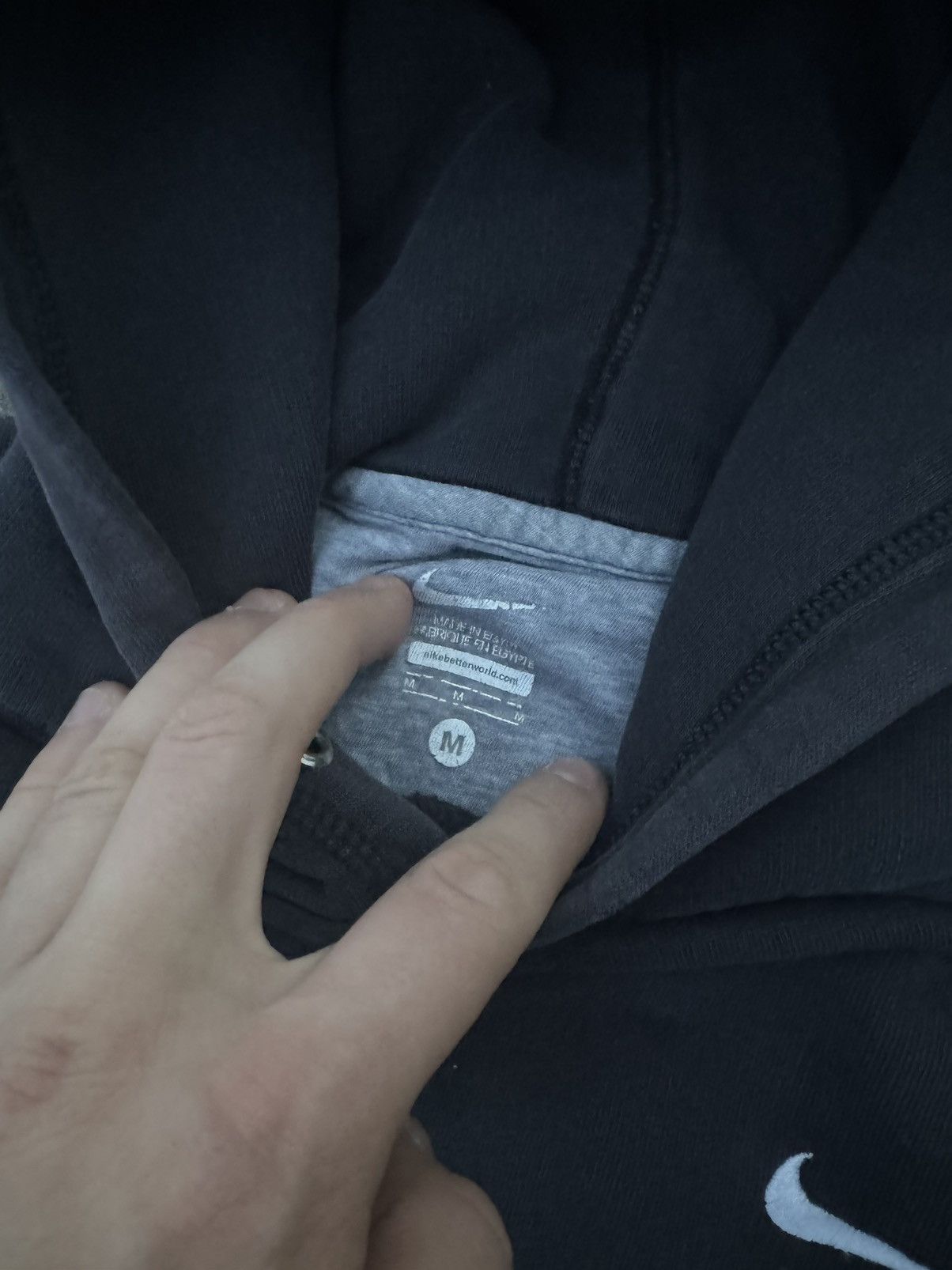 Nike × Vintage Vintage Nike Small Swoosh Faded Hoodie Y2K Size US M / EU 48-50 / 2 - 4 Thumbnail