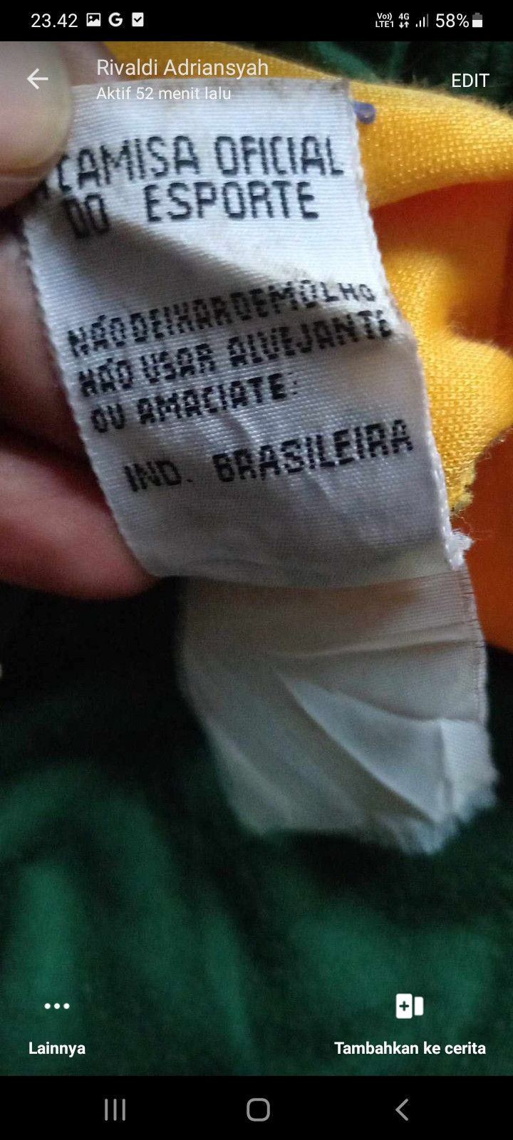 Vintage Vintage 80s brazillian soccer jersey Size US L / EU 52-54 / 3 - 3 Thumbnail