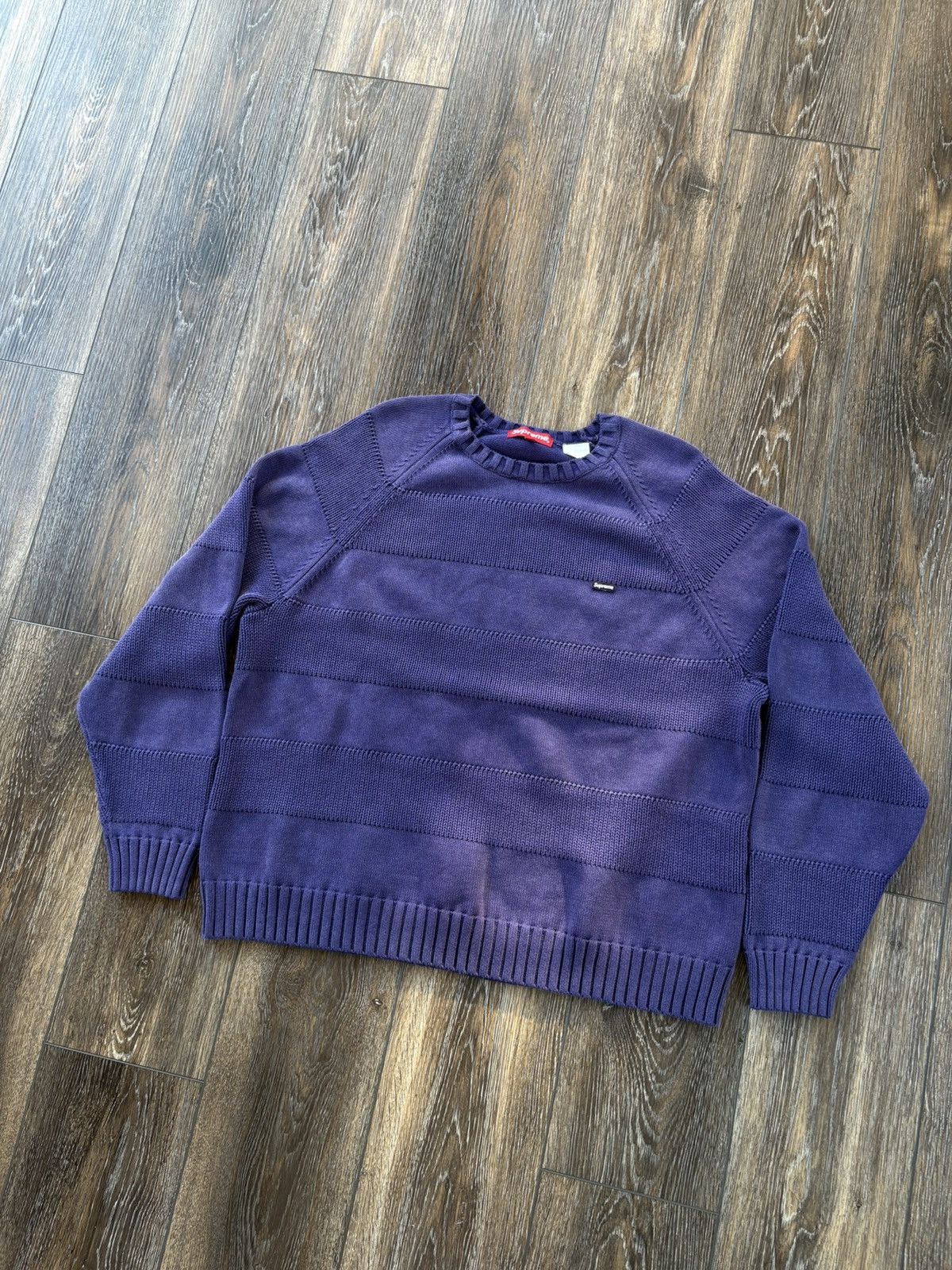 Supreme Supreme Small Box Stripe Sweater SS23 Purple | Grailed