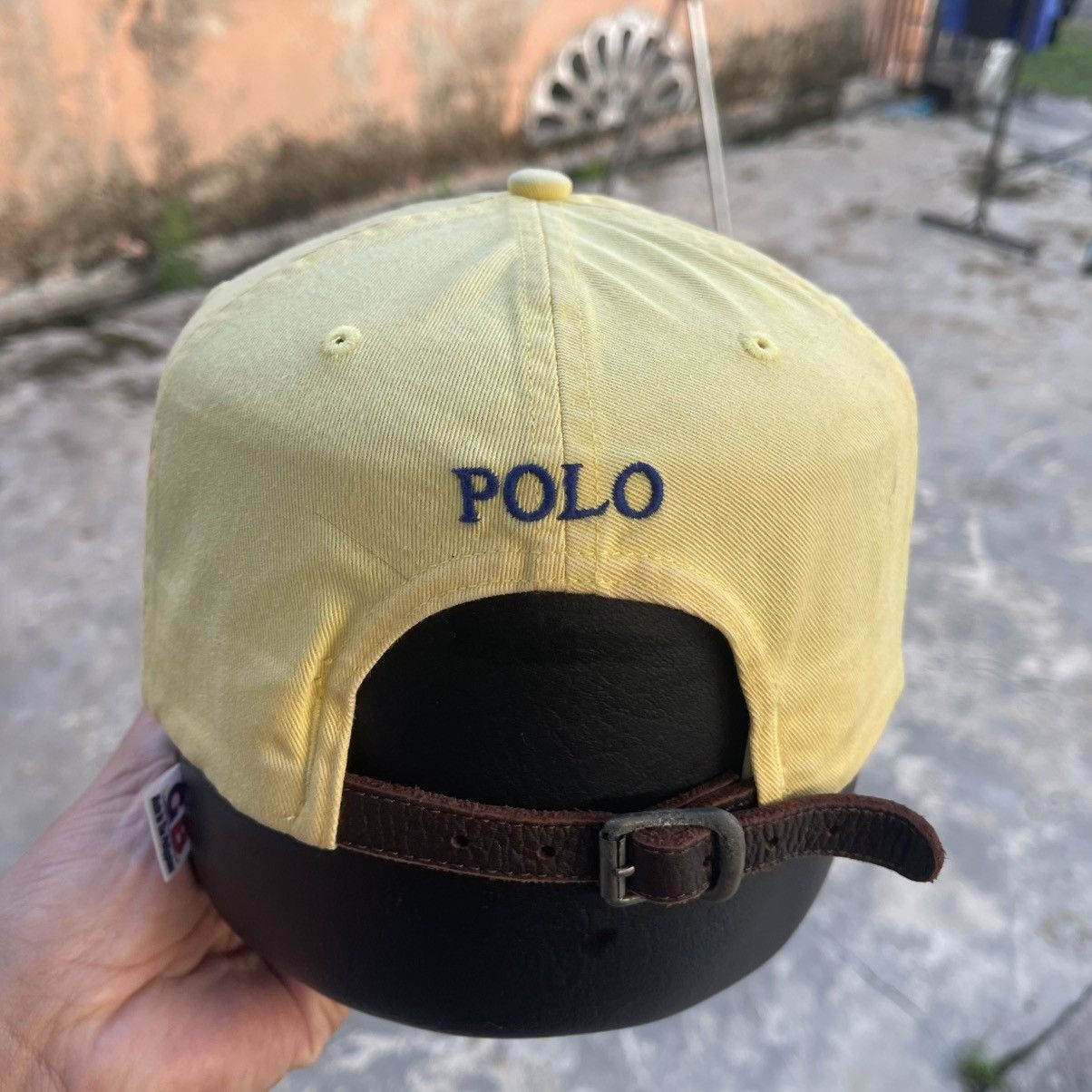 Polo Ralph Lauren Vintage 90s Polo by Ralph Lauren Cap - Cream/Yellow Size ONE SIZE - 6 Thumbnail