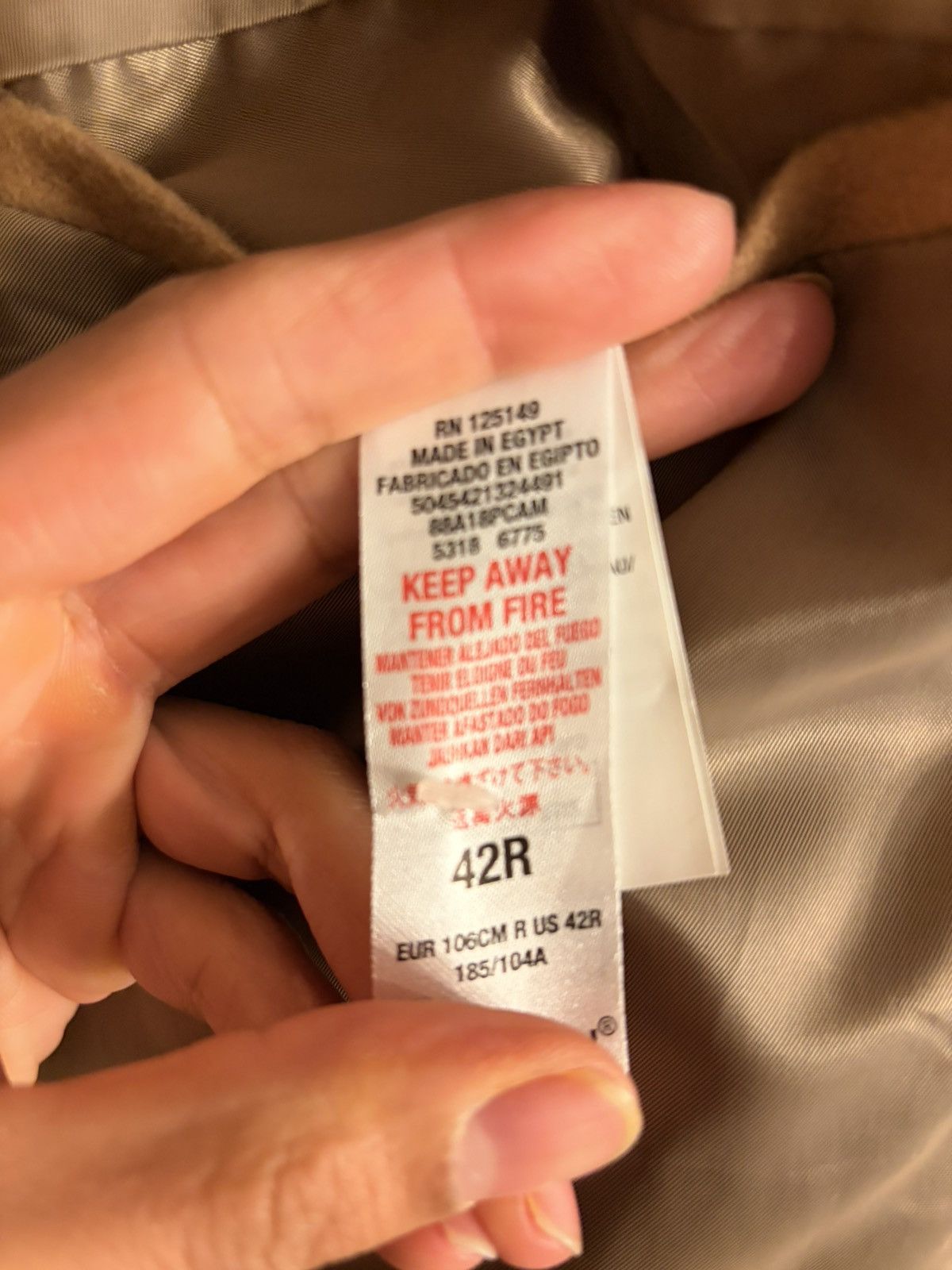Topman TOPMAN SIZE 42 100% CAMEL DOUBLE BREASTED COAT Size 42R - 4 Thumbnail