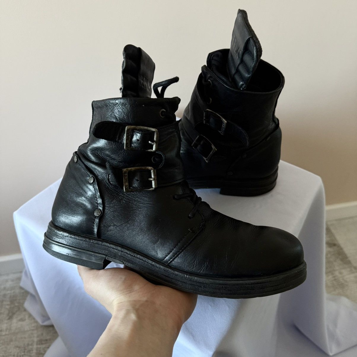 Dirk Bikkembergs RARE Replay AS 98 Style Black Ankle Boots Rick Owens Vibe Size US 7 / EU 40 - 5 Thumbnail