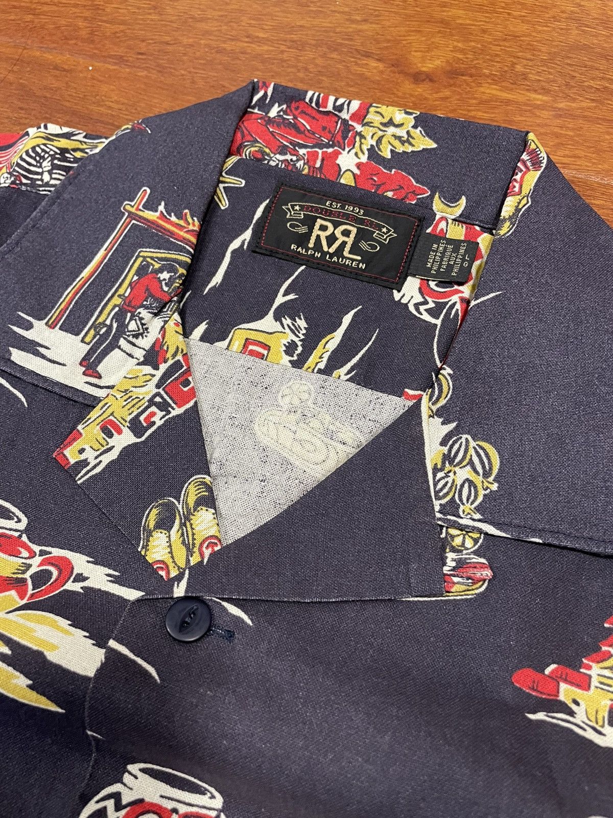 RRL Ralph Lauren RRL Double RL Western Scenic Linen Hawaiian Shirt Size US L / EU 52-54 / 3 - 4 Thumbnail