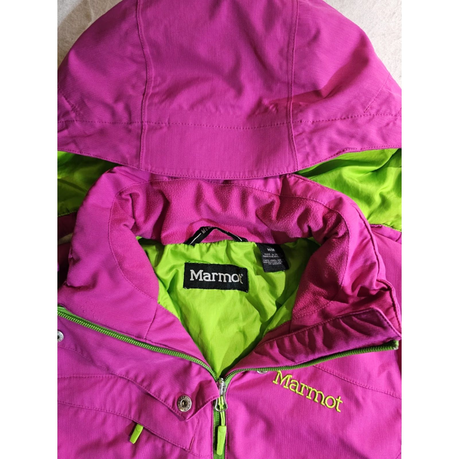 Marmot Marmot Membrane Jacket Softshell Full Zip Hooded Multicolor Green Pink Women's M Size Marmot Membrane Jacket Size M / US 6-8 / IT 42-44 - 3 Thumbnail