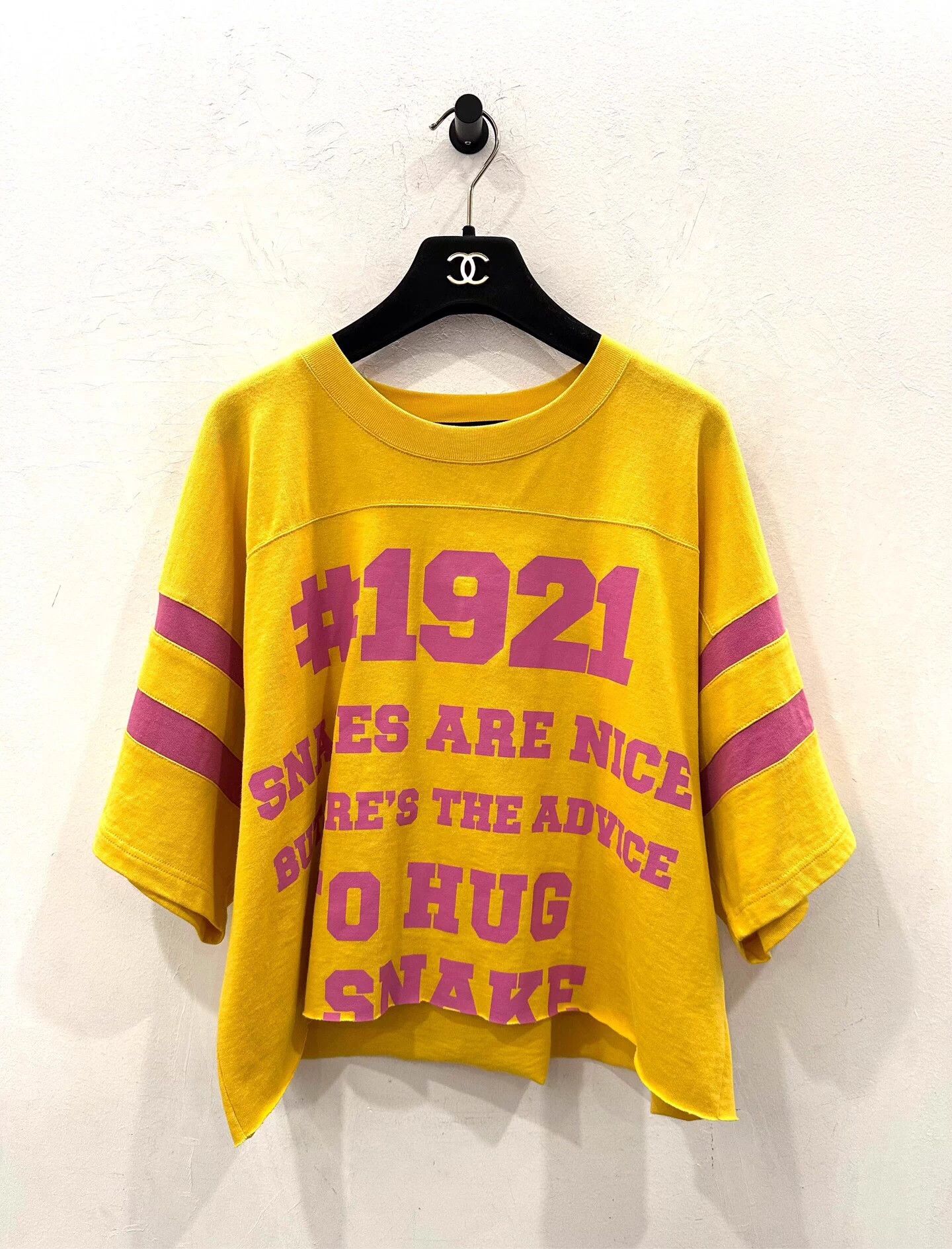 Gucci Gucci 1921 PinkLogo Yellow ShortSleeve Tee Women S Size S / US 4 / IT 40 - 1 Thumbnail