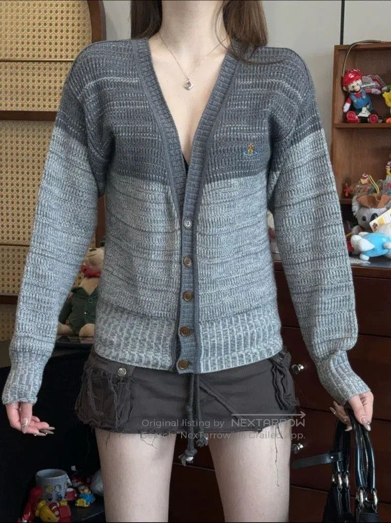 Vivienne Westwood Vivienne Westwood Grey Patchwork Cardigan XS. Size US XS / EU 42 / 0 - 1 Thumbnail