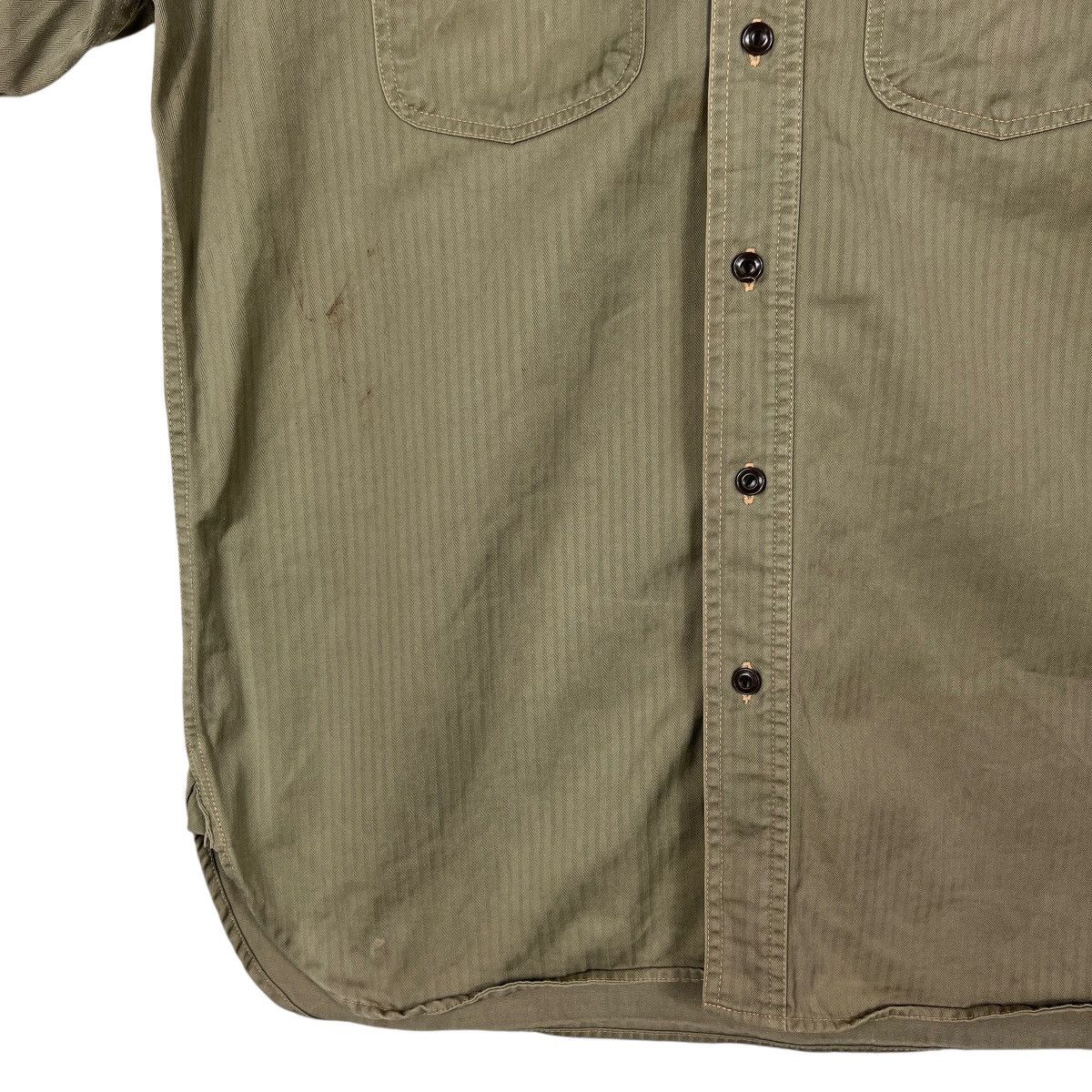 Beams Japan Beams Hbt Work Military Shirt Made In Japan - Size L Size US L / EU 52-54 / 3 - 6 Thumbnail