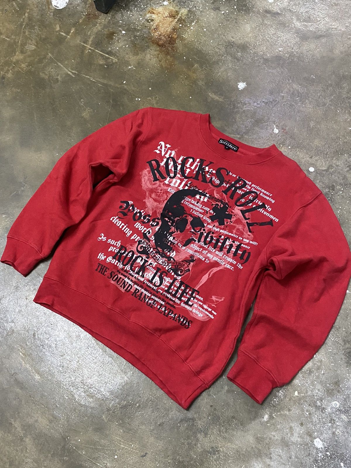 Hysteric Glamour × Japanese Brand Sorridere Japan Sweatshirt Art Skulls Bones Poem Rock Life Size US M / EU 48-50 / 2 - 2 Thumbnail