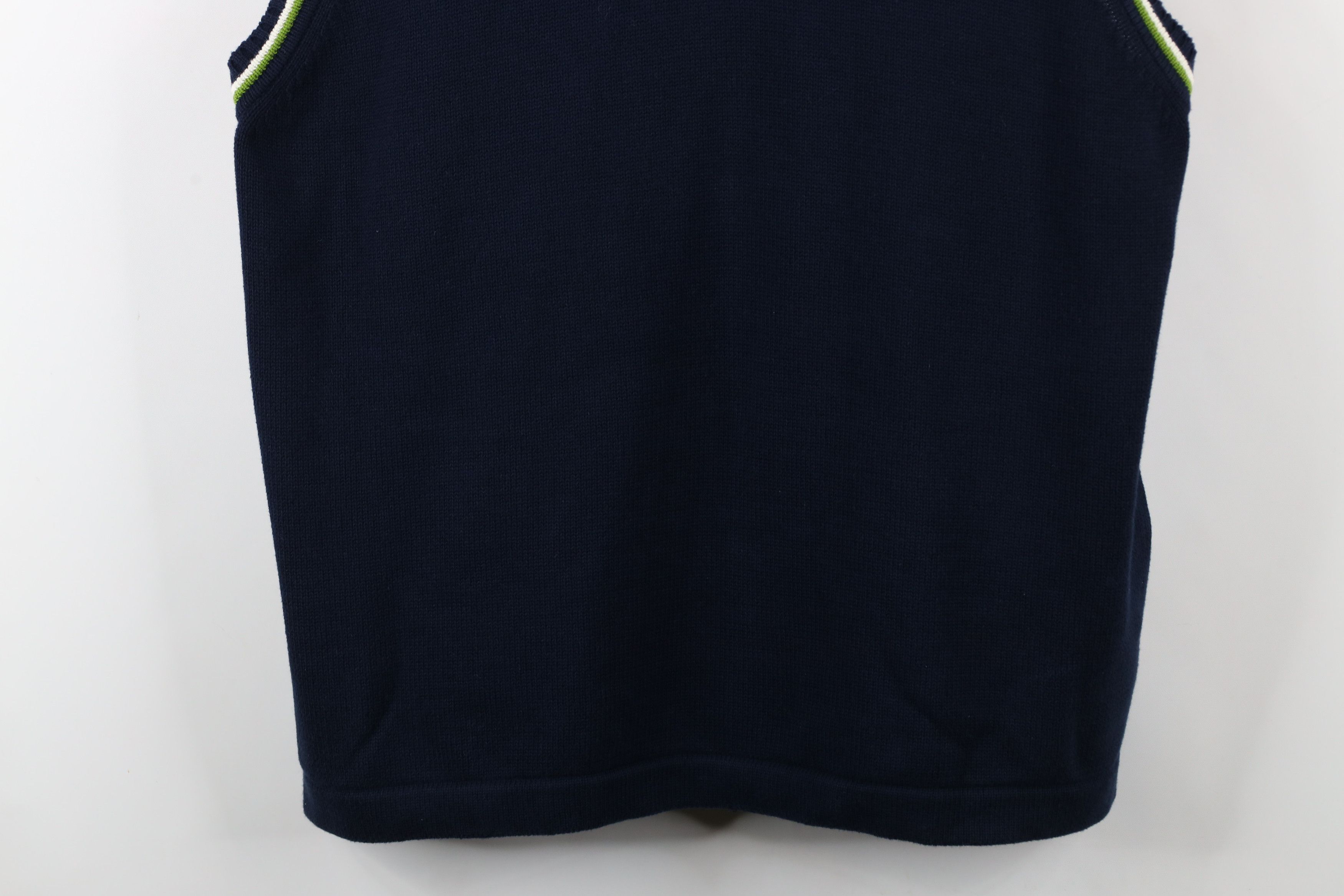 Gap × Vintage Vintage 90s Gap Blank Cotton Knit V-Neck Sweater Vest Blue Size US XL / EU 56 / 4 - 3 Thumbnail