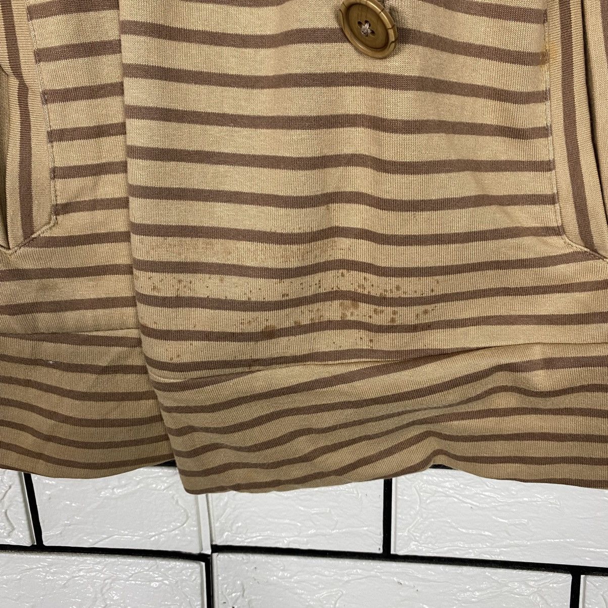 Japanese Brand 📌Vintage Striped Cardigan Bomber Boston Nine Issey Miyake Size US M / EU 48-50 / 2 - 18 Thumbnail