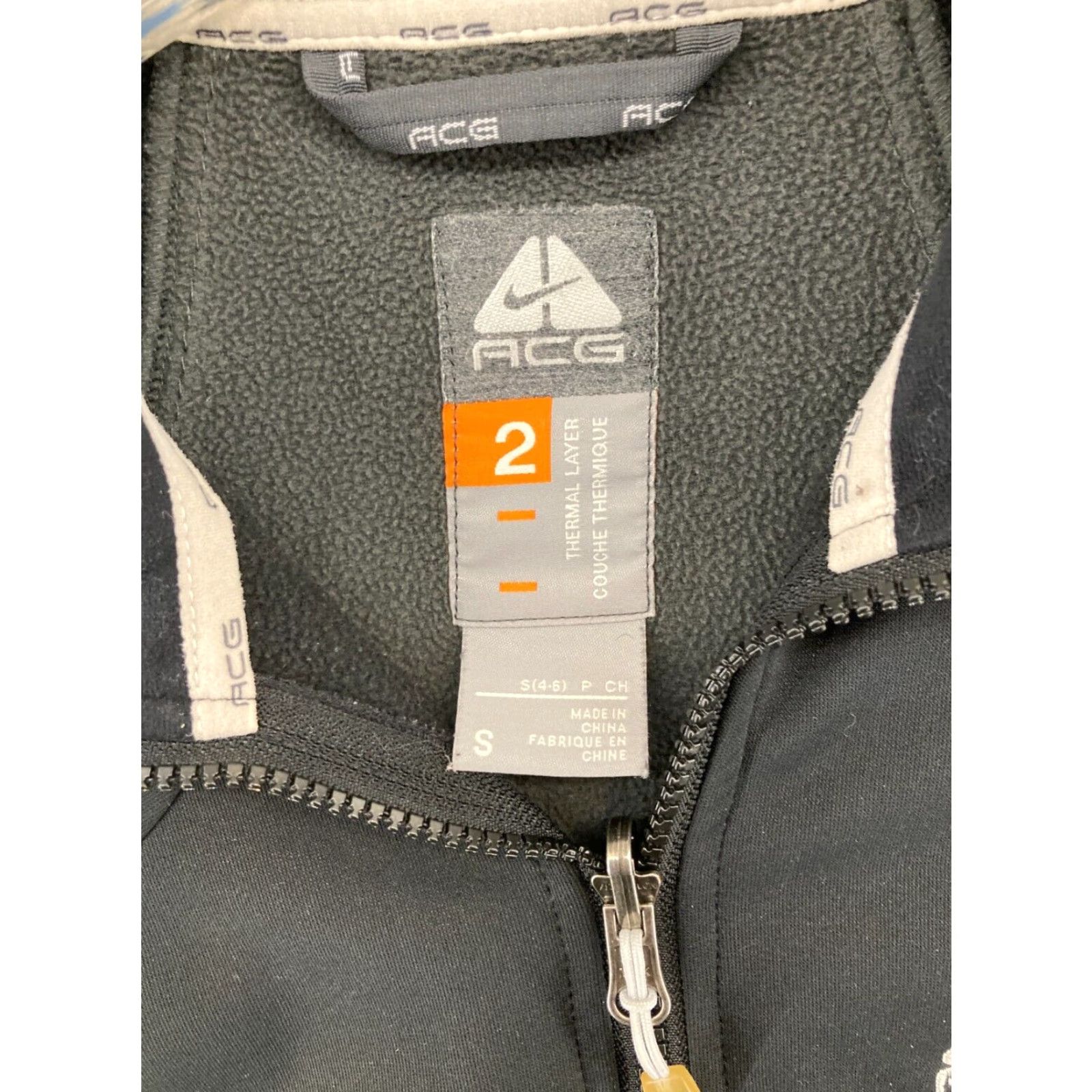 Nike ACG Nike ACG Jacket Womens Small Black Gray Full Zip Thermal Layer Athletic Size S / US 4 / IT 40 - 6 Thumbnail