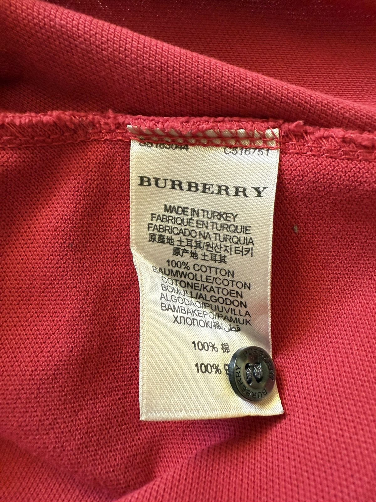 Burberry Vintage Burberry Polo T-shirt Logo Size US XL / EU 56 / 4 - 18 Thumbnail