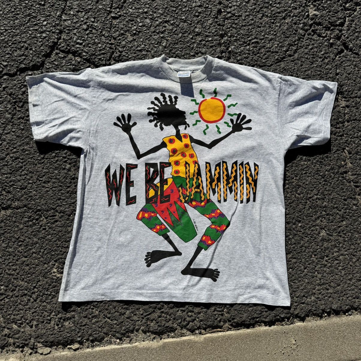 Bob Marley 90s Jamaica We Be Jammin Rastaman Grey Tee Single Stitch XL Size US XL / EU 56 / 4 - 13 Thumbnail
