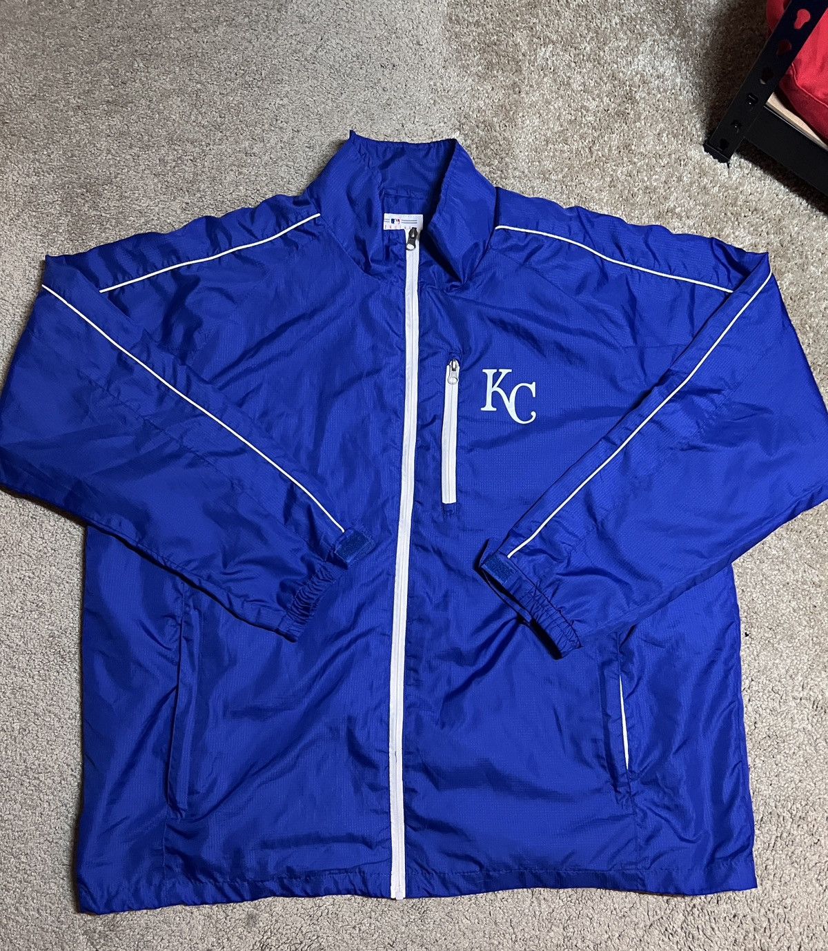 MLB Kansas City Royal Blue Wind Breaker Size US XXL / EU 58 / 5 - 1 Thumbnail