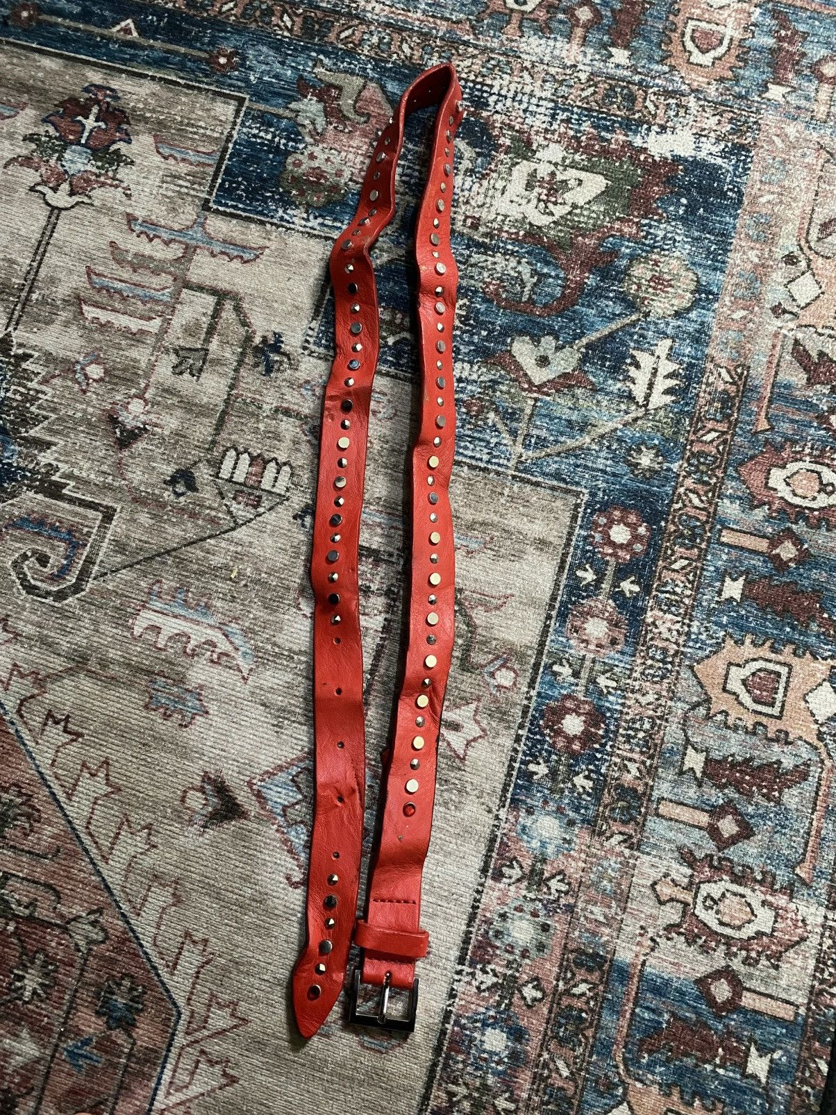 Zadig & Voltaire Zadig & Voltaire leather red studded belt Size ONE SIZE - 1 Thumbnail