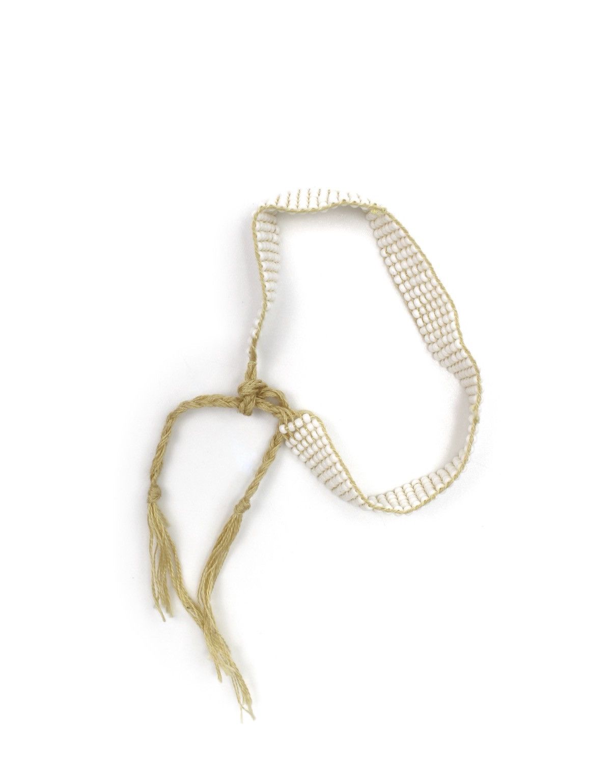 Hysteric Glamour 2000S HANDMADE BEADED CREAM TONE WOVEN ADJUSTABLE BRACELET Size ONE SIZE - 2 Thumbnail