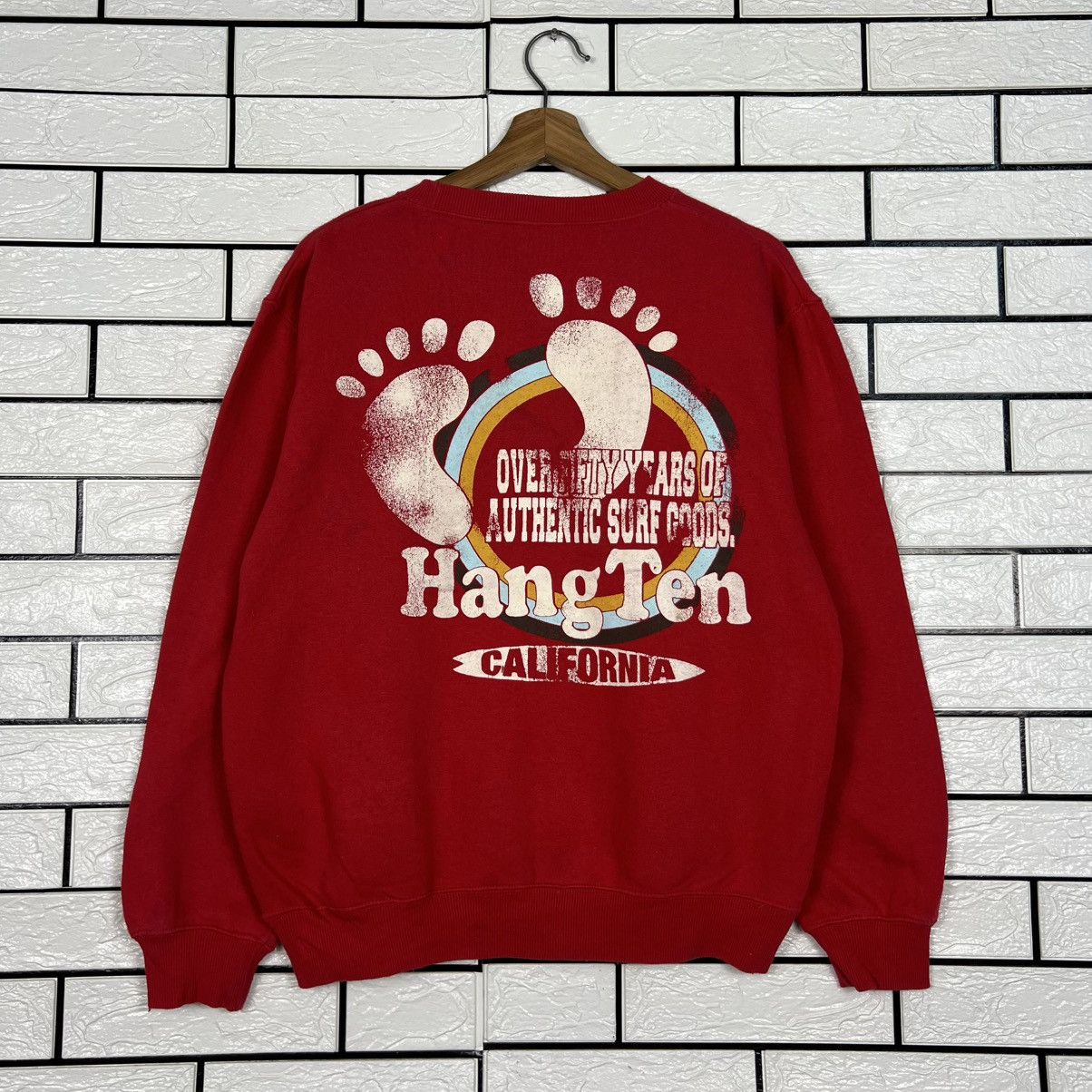 Hang Ten HANG TEN Big Logo Surfing Sweatshirt Crewneck #4042-C184 Size US M / EU 48-50 / 2 - 1 Thumbnail