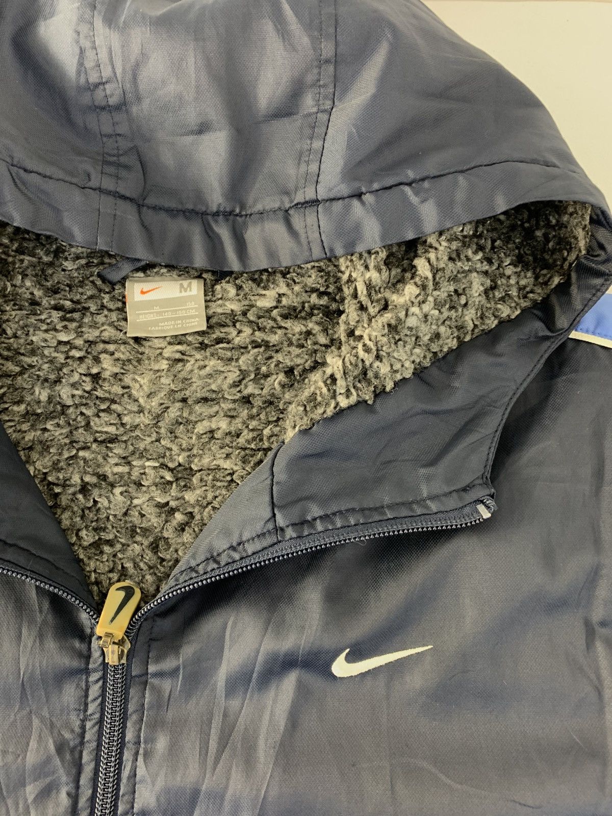 Nike Athletic Sportswear Hooded Coach Jacket Sherpa Inner