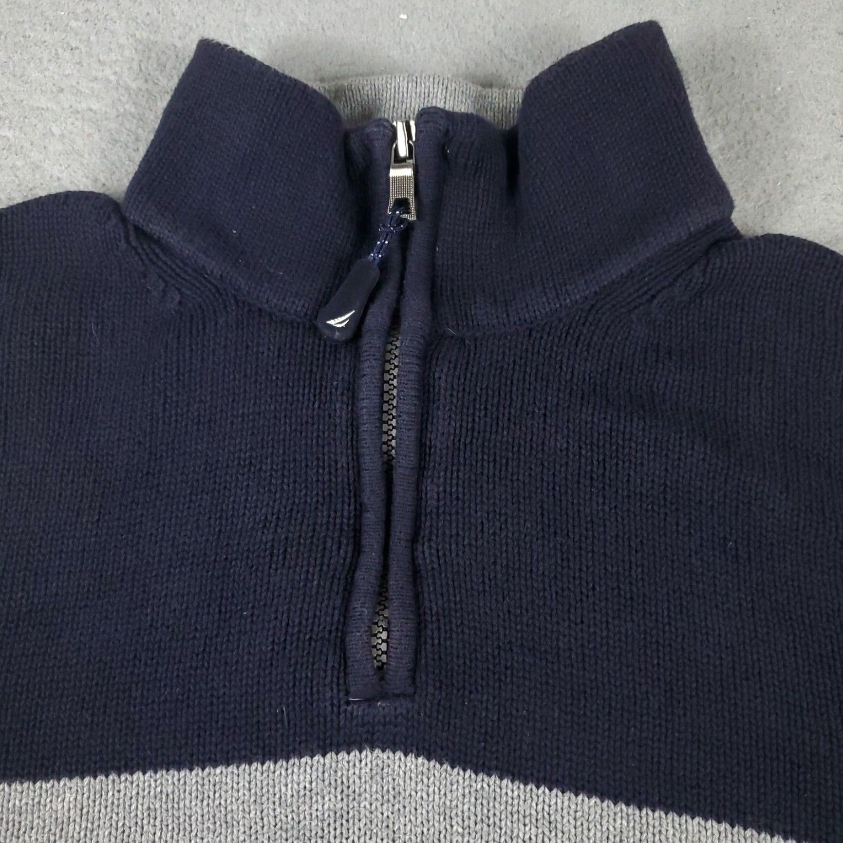 Nautica Nautica Blue Sweater Mens XL Long Sleeve 1/4 Zip Up Pullover Size US XL / EU 56 / 4 - 2 Thumbnail