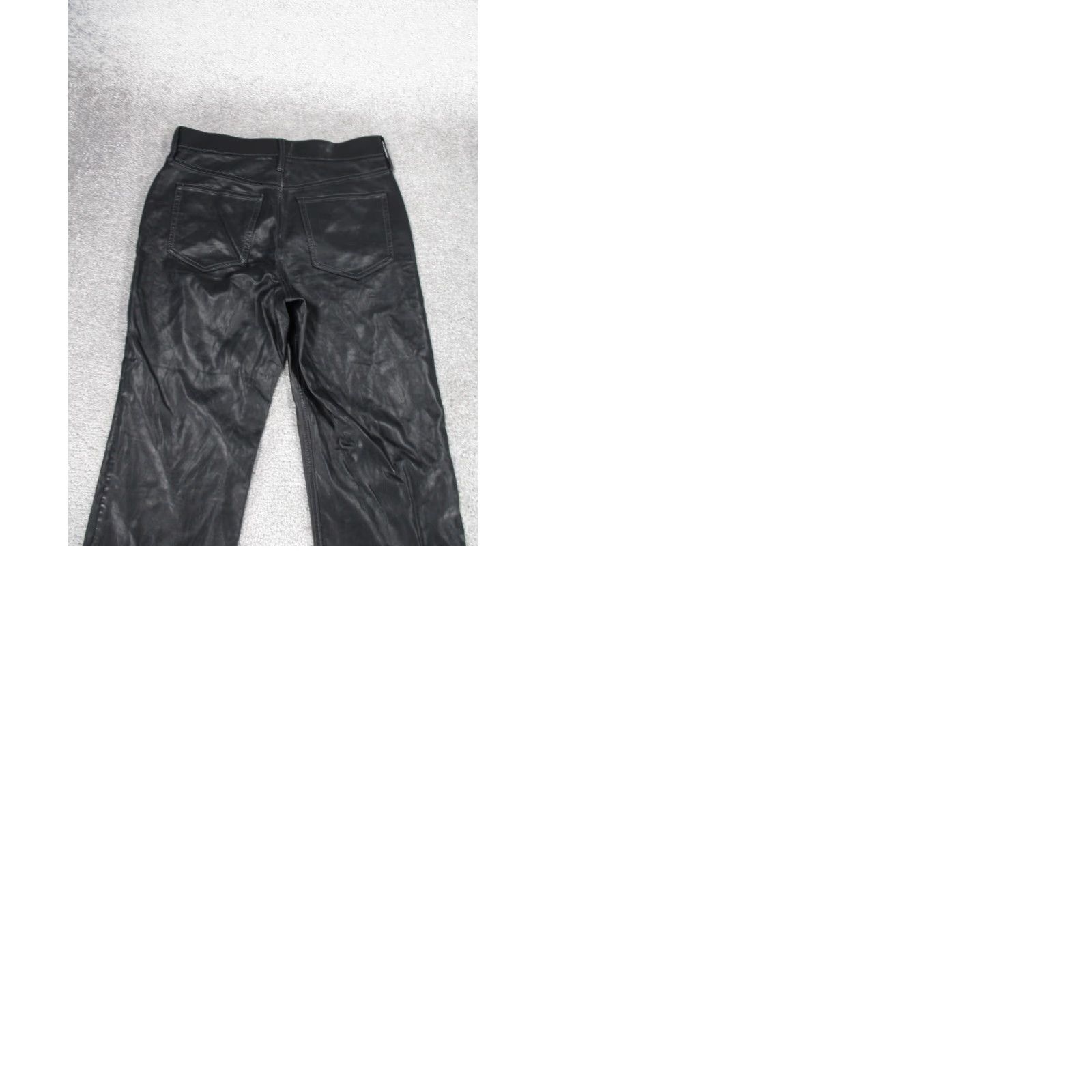 J.Crew J.CREW Pants Womens 27 Black Faux Leather Classic Straight NEW Dress Pants Women Size 27" / US 4 / IT 40 - 9 Thumbnail
