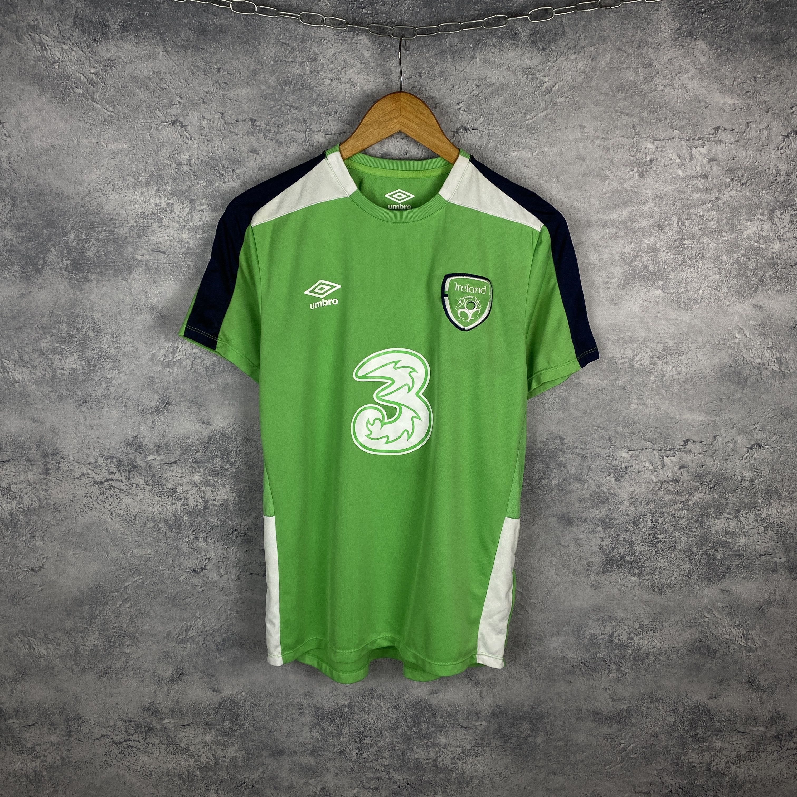 Maillot de foot vintage Umbro Ireland FAI homme XL vert