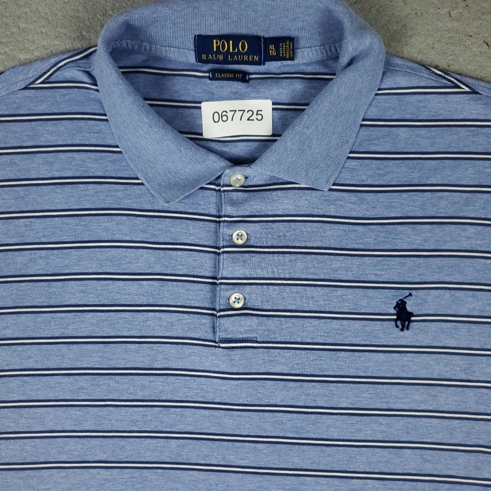 Ralph Lauren Ralph Lauren Polo Shirt Mens XL Blue Striped Pony Casual Short Sleeve Shirt Mens XL Blue Striped Pony Polo Size US XL / EU 56 / 4 - 2 Thumbnail