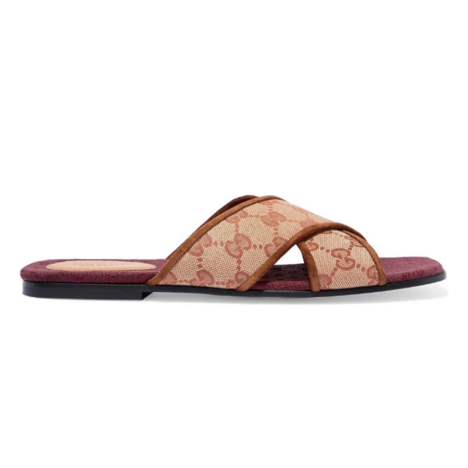 Gucci Senior original GG supreme logo slides sandals Size US 8 / IT 38 - 1 Thumbnail